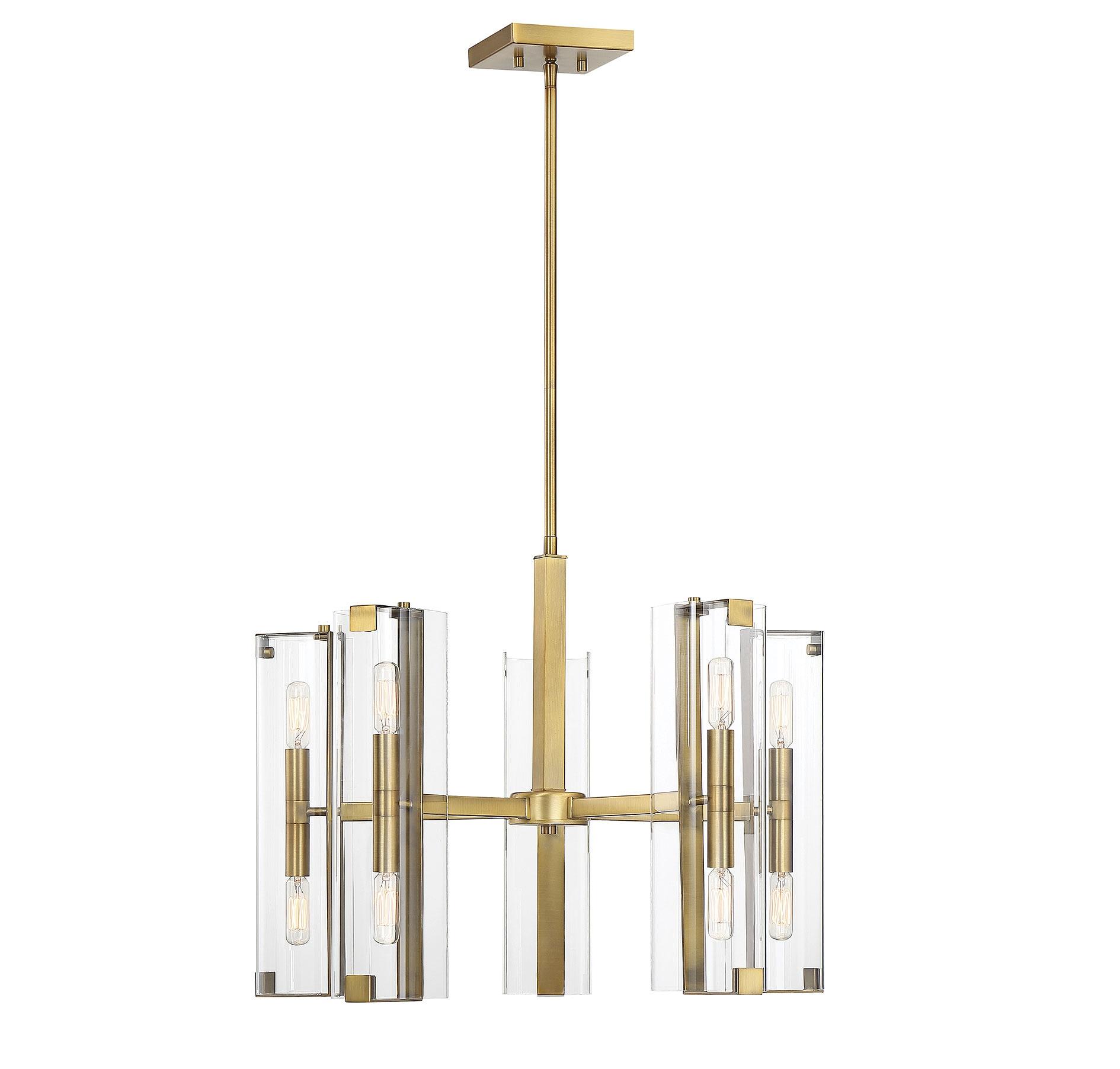 Savoy House Winfield 10 - Light Chandelier in  Warm Brass