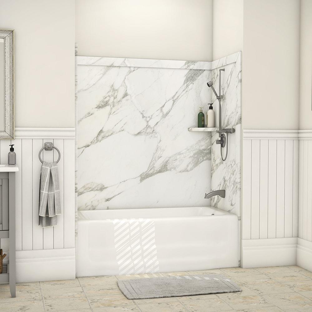 FlexStone Elite 60"W x 32"D x 60"H Alcove Bathtub Surround