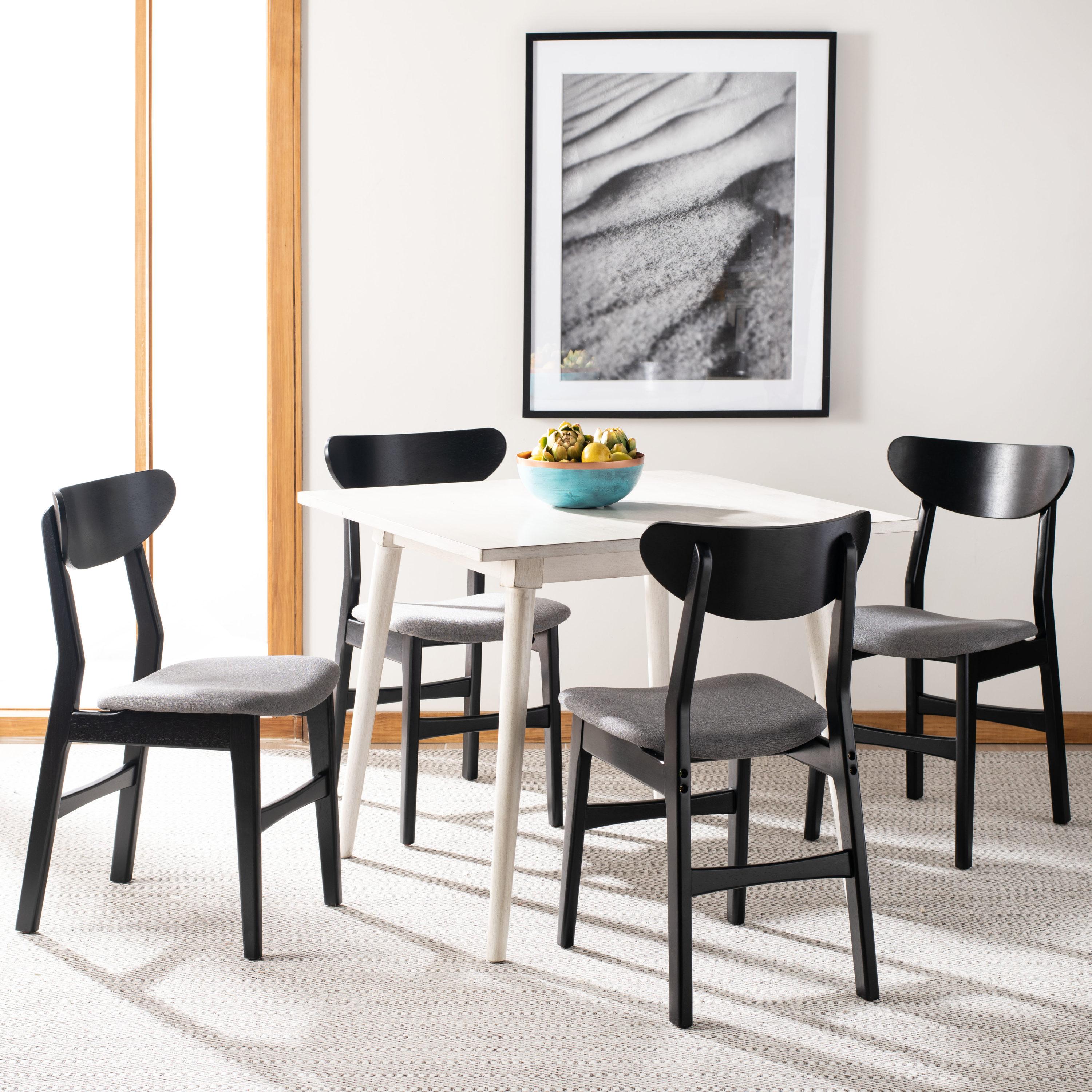 Lucca Retro Dining Chair (Set of 2) - DCH1001 - Black/Grey - Safavieh