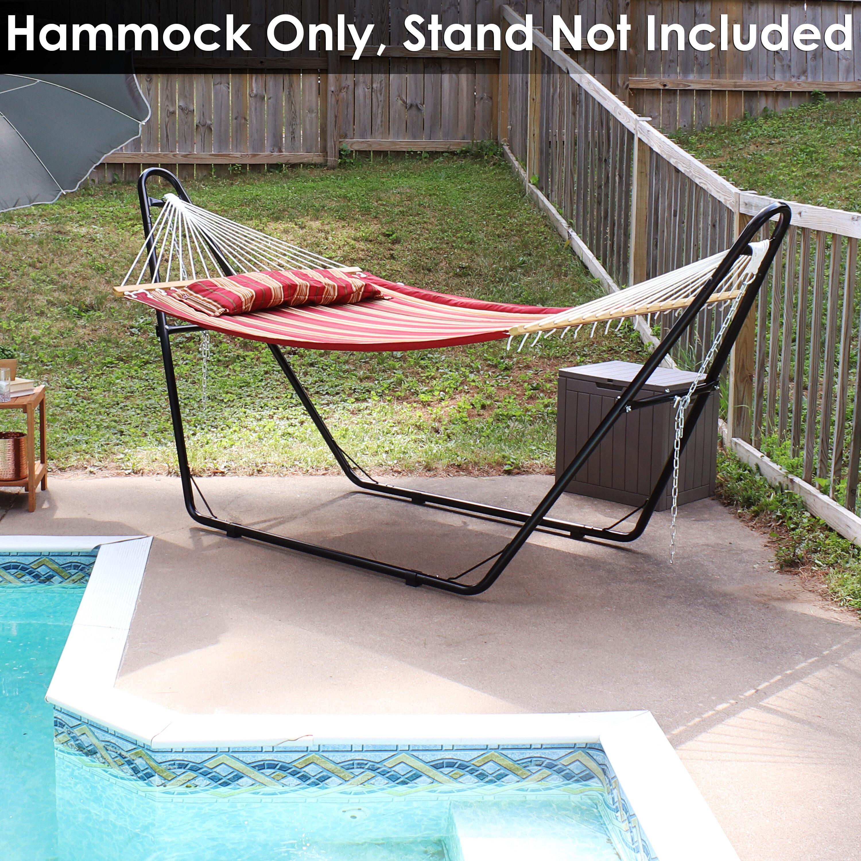 2-Person Quilted Polyester Spreader Bar Hammock