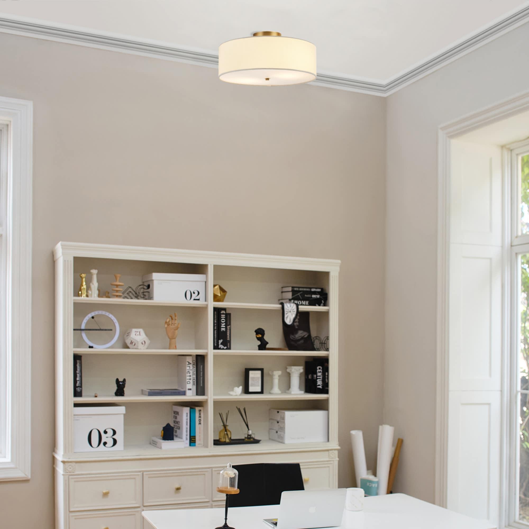 Kyle 2-Light Matte Brass Flush Mount - one size