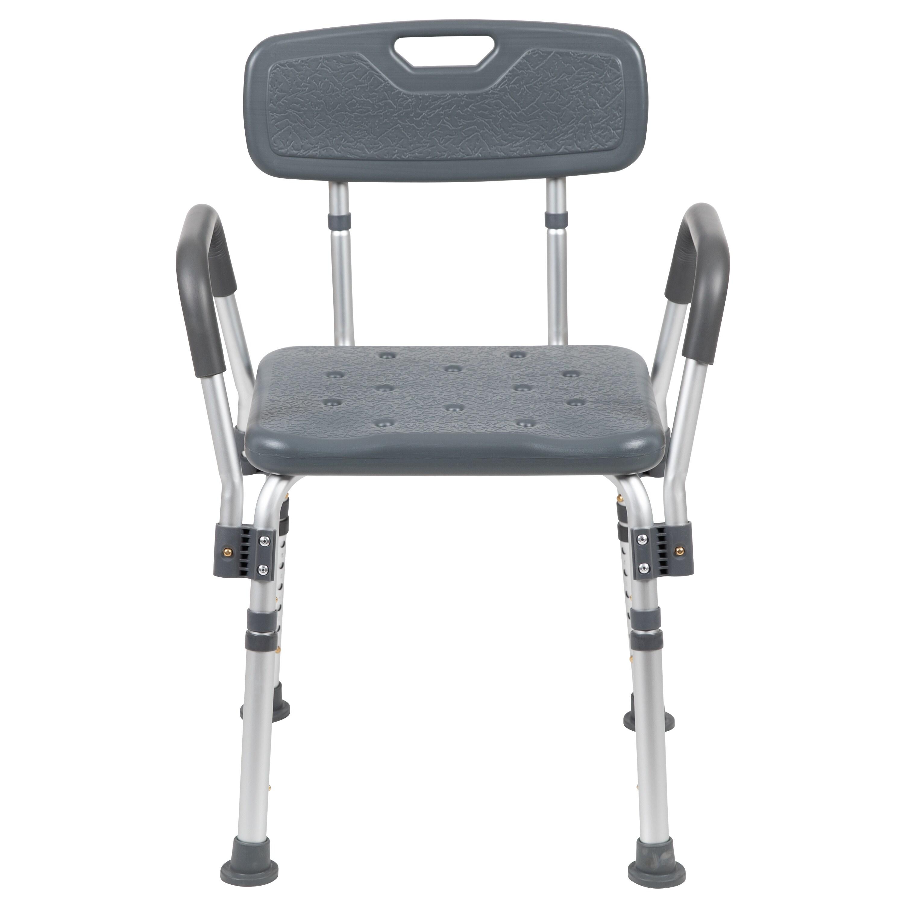 Jane Aluminum Height Adjustable Bath and Shower Chair by Flash Furniture