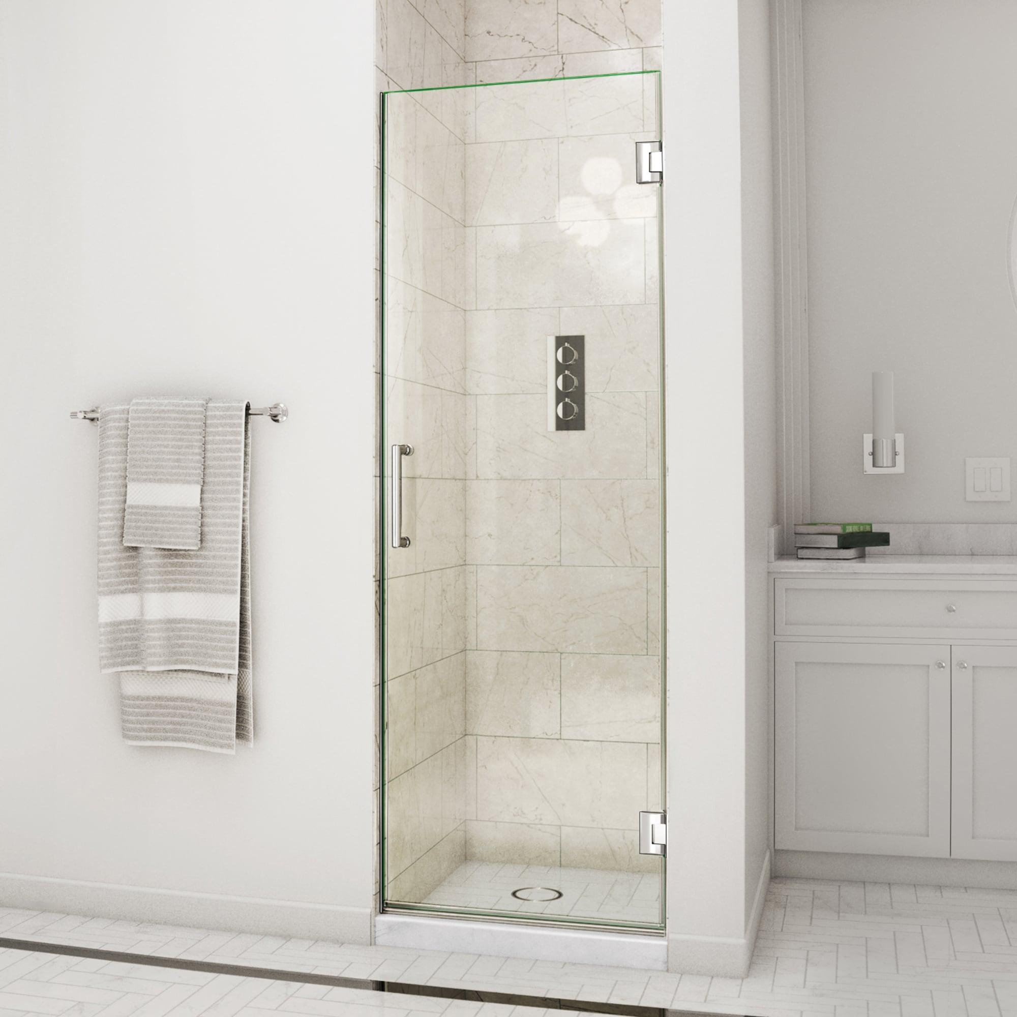 Unidoor 30" W x 72" H Hinged Frameless Shower Door