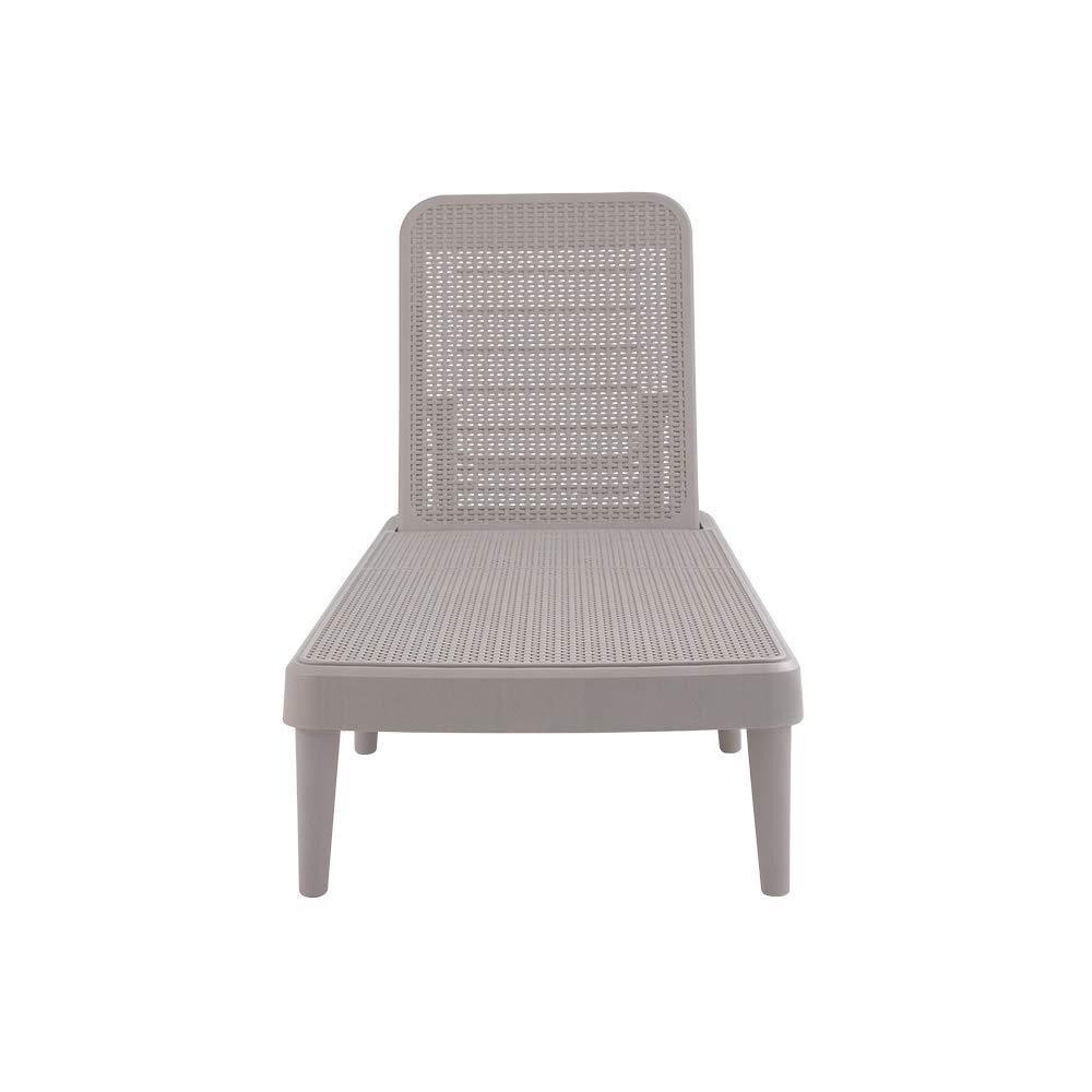 Tahiti Rattan Chaise Lounge - Gray - Lagoon