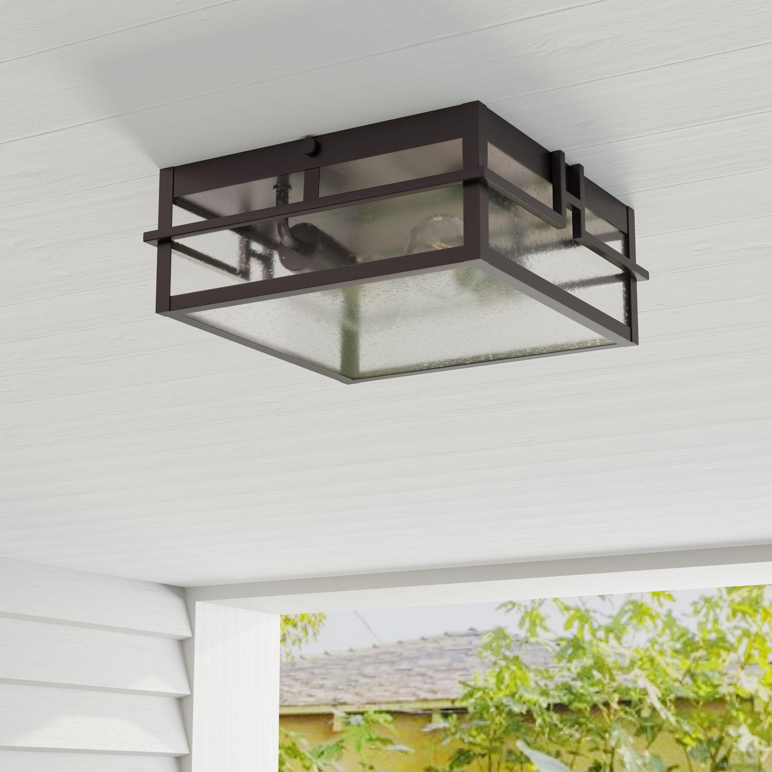 Boxwood Collection Two-Light Outdoor Flush Mount
