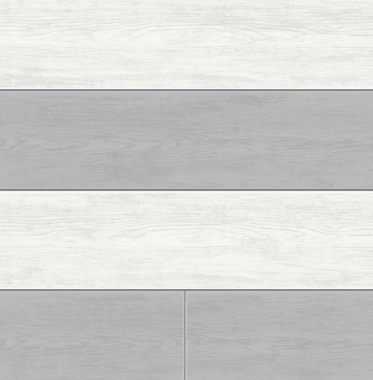 NextWall Argos Grey Two Toned Shiplap Peel and Stick Wallpaper