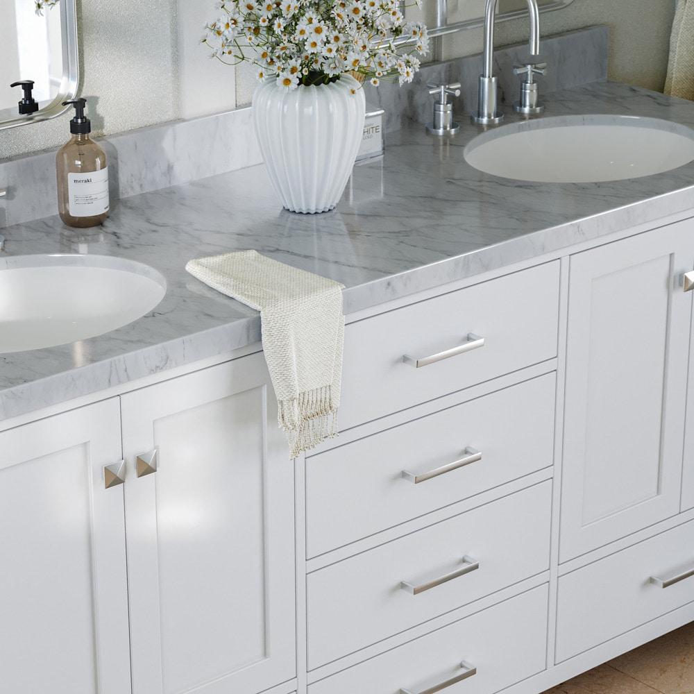 Ariel A073d-Bc Cambridge 72" Double Free Standing Vanity Cabinet Only - White