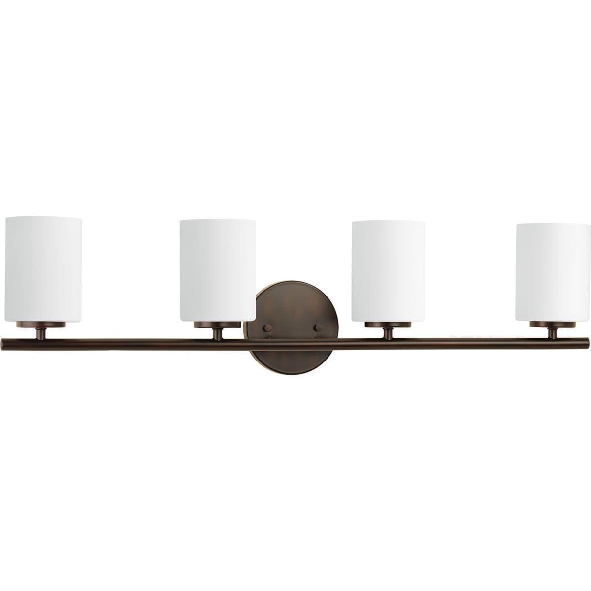 Progress Lighting Replay 4-Light Bath Vanity, Antique Bronze, Shade Included