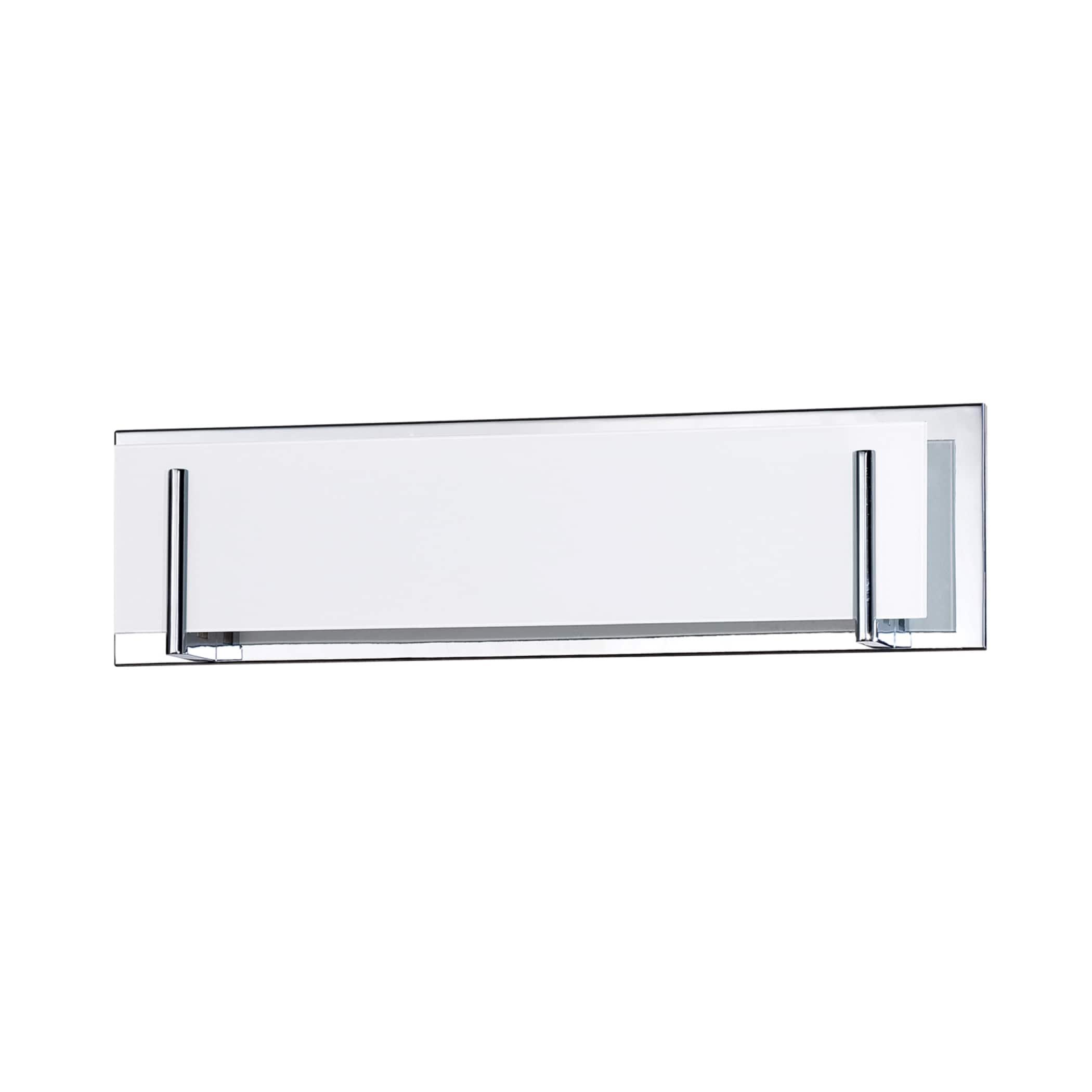 VF2400WH-4L-CH-Kendal Lighting Inc.-Aurora - 4 Light Bath Vanity-6.5 Inches Tall and 24 Inches Wide-Chrome Finish-White Glass Color