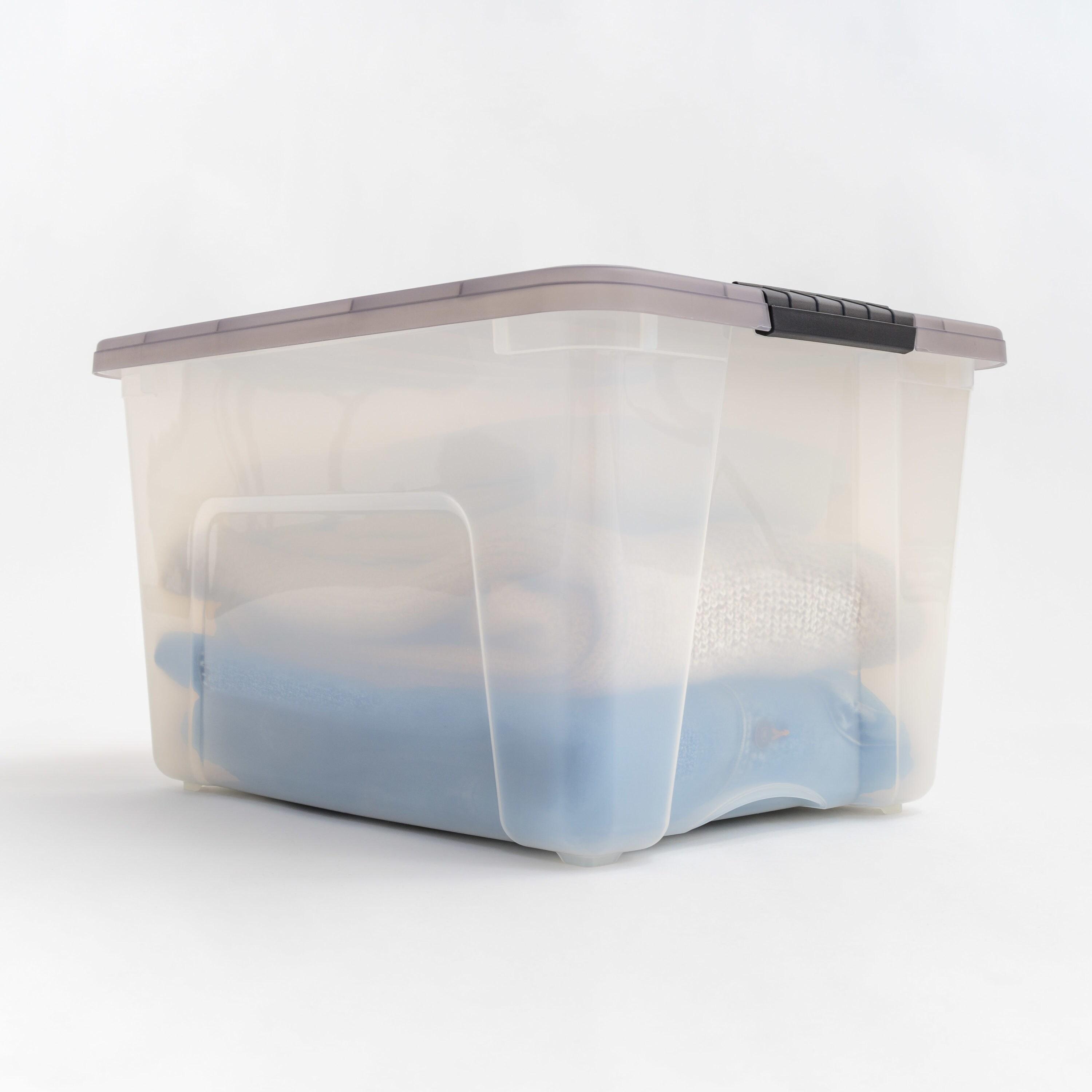 IRIS USA, Inc. Plastic Storage Box with Latching Lid in Clear