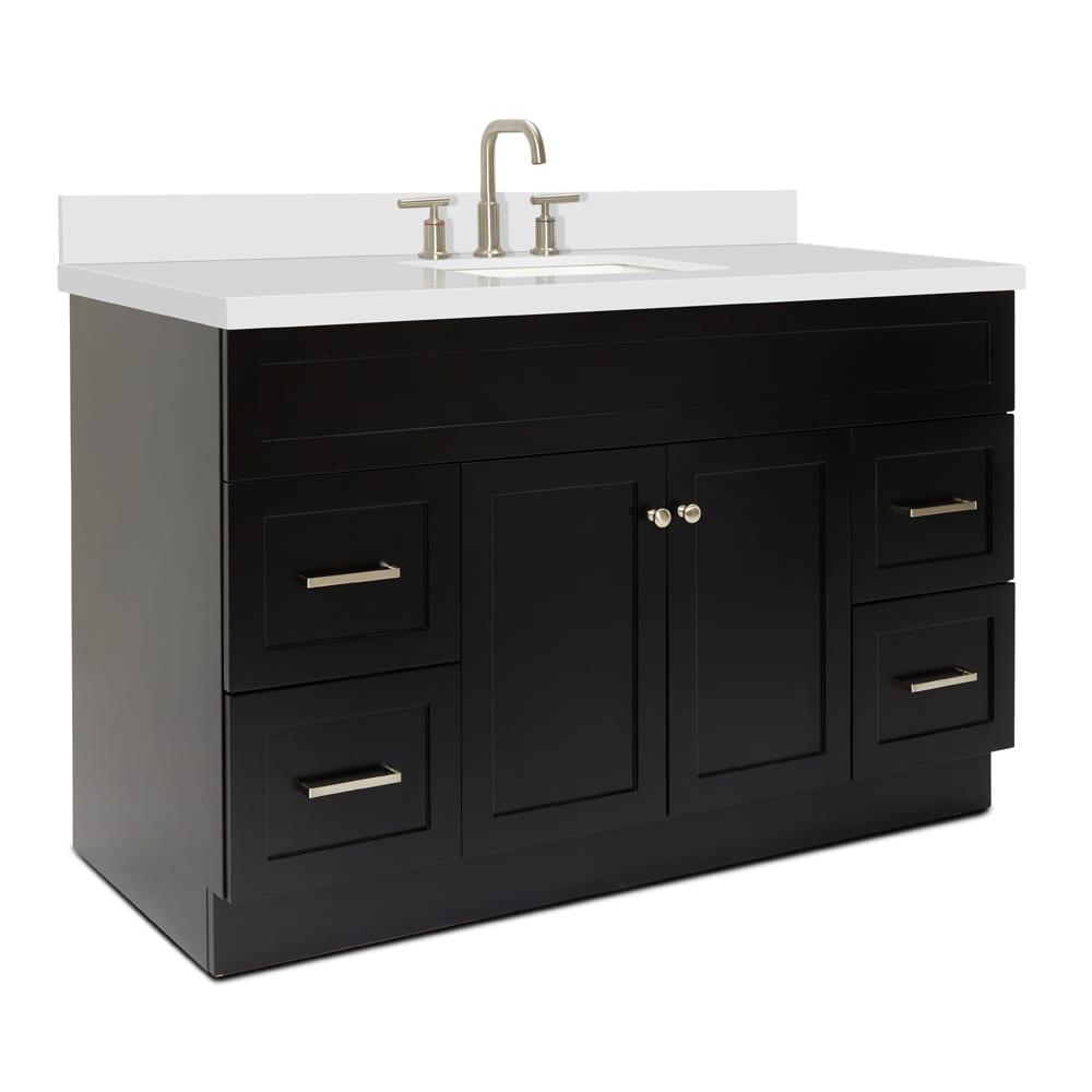 Ariel F055s-Wq-Vo Hamlet 55" Freestanding Single Basin Vanity Set - Black