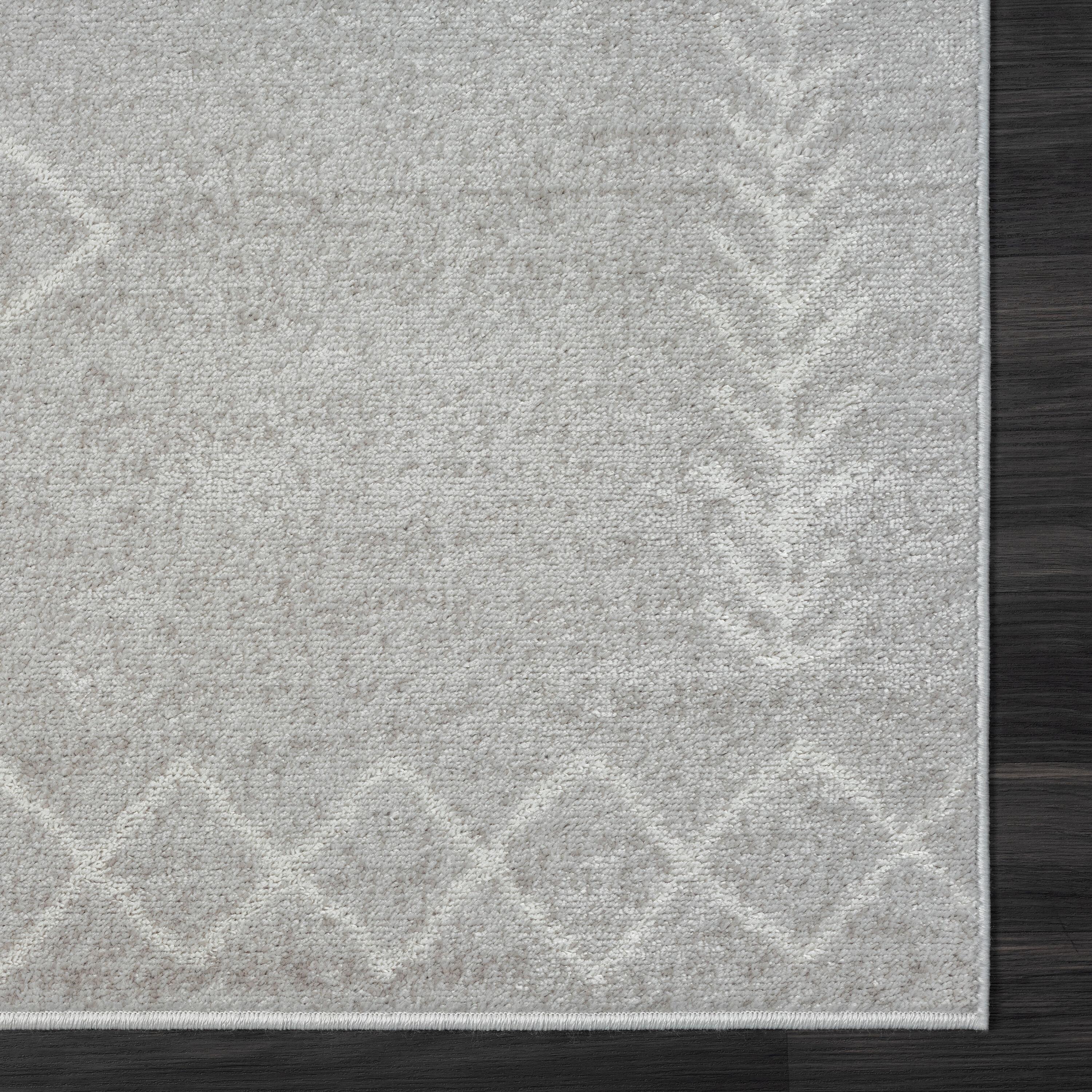 Geometric Performance Gray Area Rug