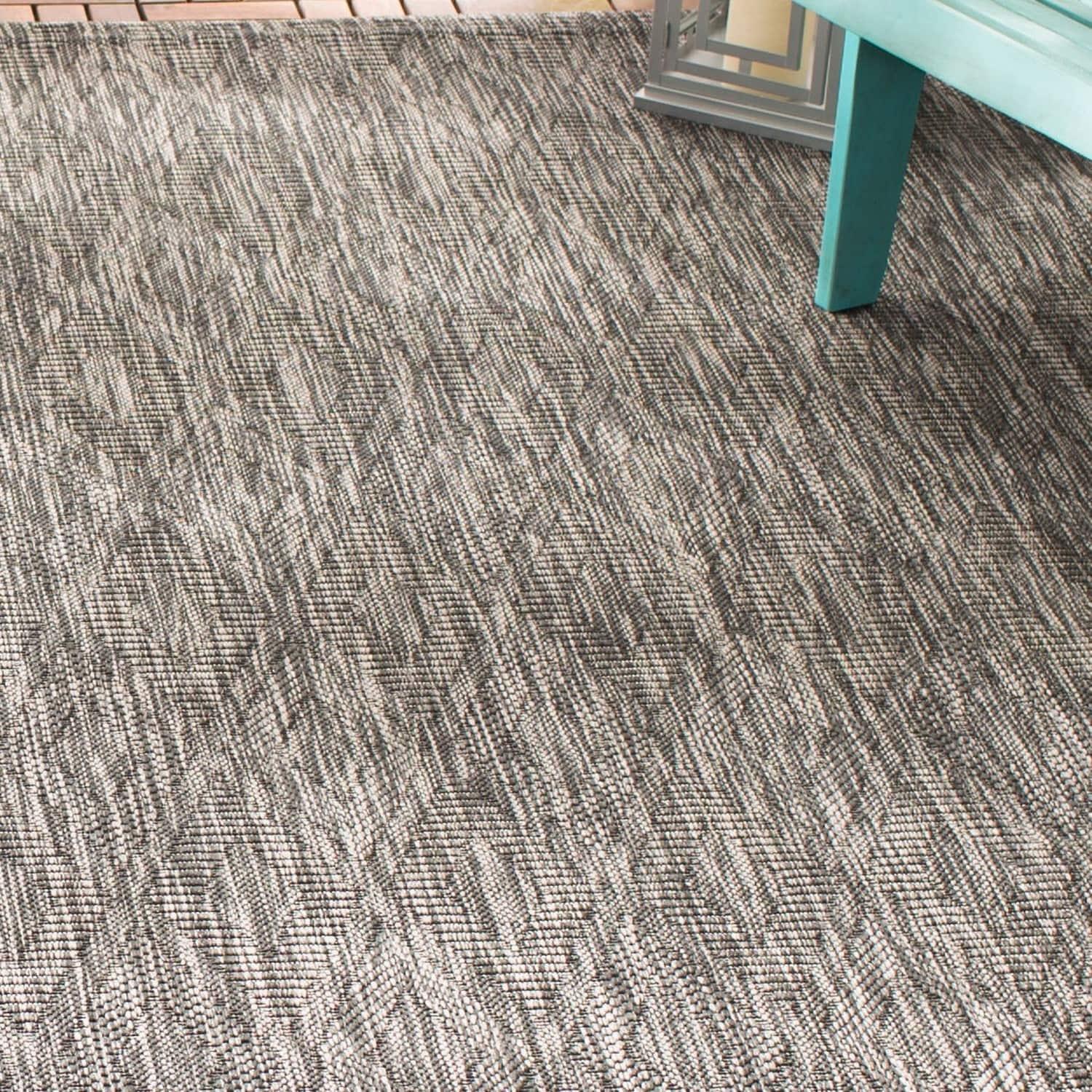 Courtyard CY8522 Power Loomed Indoor and Outdoor Accent Rug - Black/Black - 2'x3'7" - Safavieh