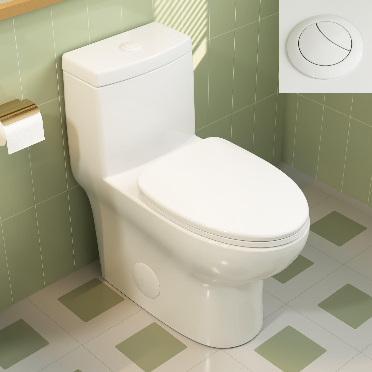 Ally Standard Bathroom Toielt, Modern Toilet with Comfort Chair Height Floor Mounted(Seat Included)