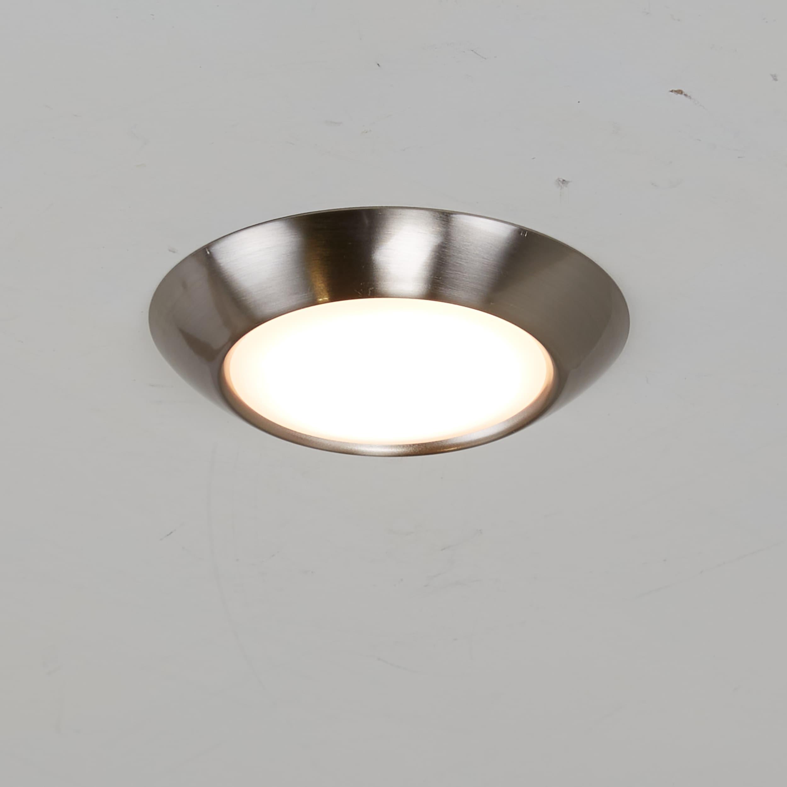 Craftmade X9006-Led Led Flushmount 6" Wide Led Flush Mount Ceiling Fixture - Nickel