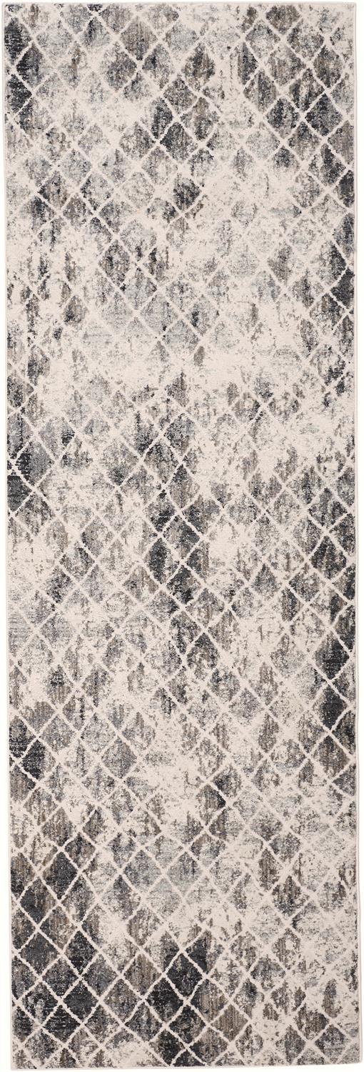 Kano Transitional Diamond Ivory/Gray/Taupe Area Rug