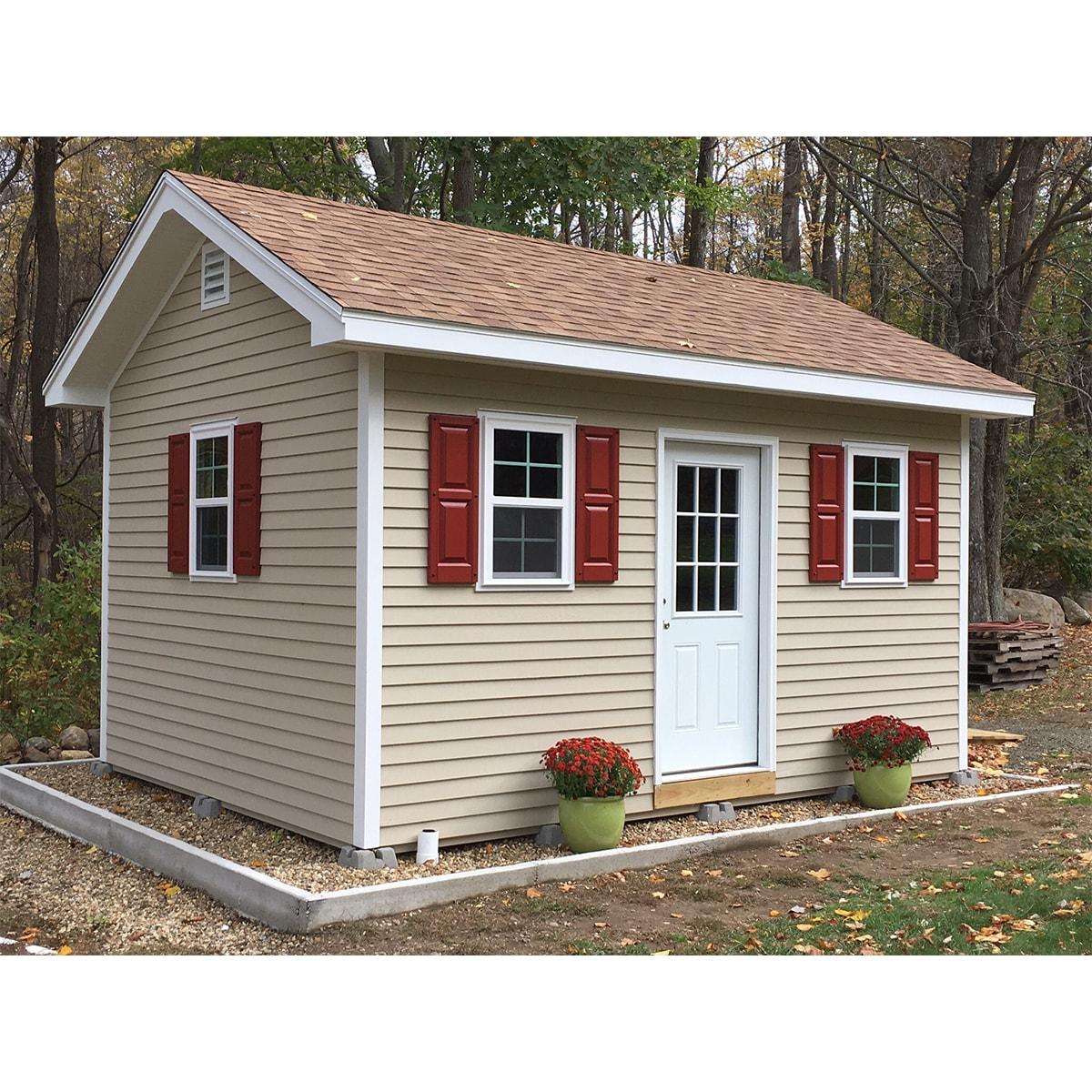 14 1/2"W x 37"H Lifetime Vinyl, TailorMade Two Equal Panels, Raised Panel Shutters, Clay