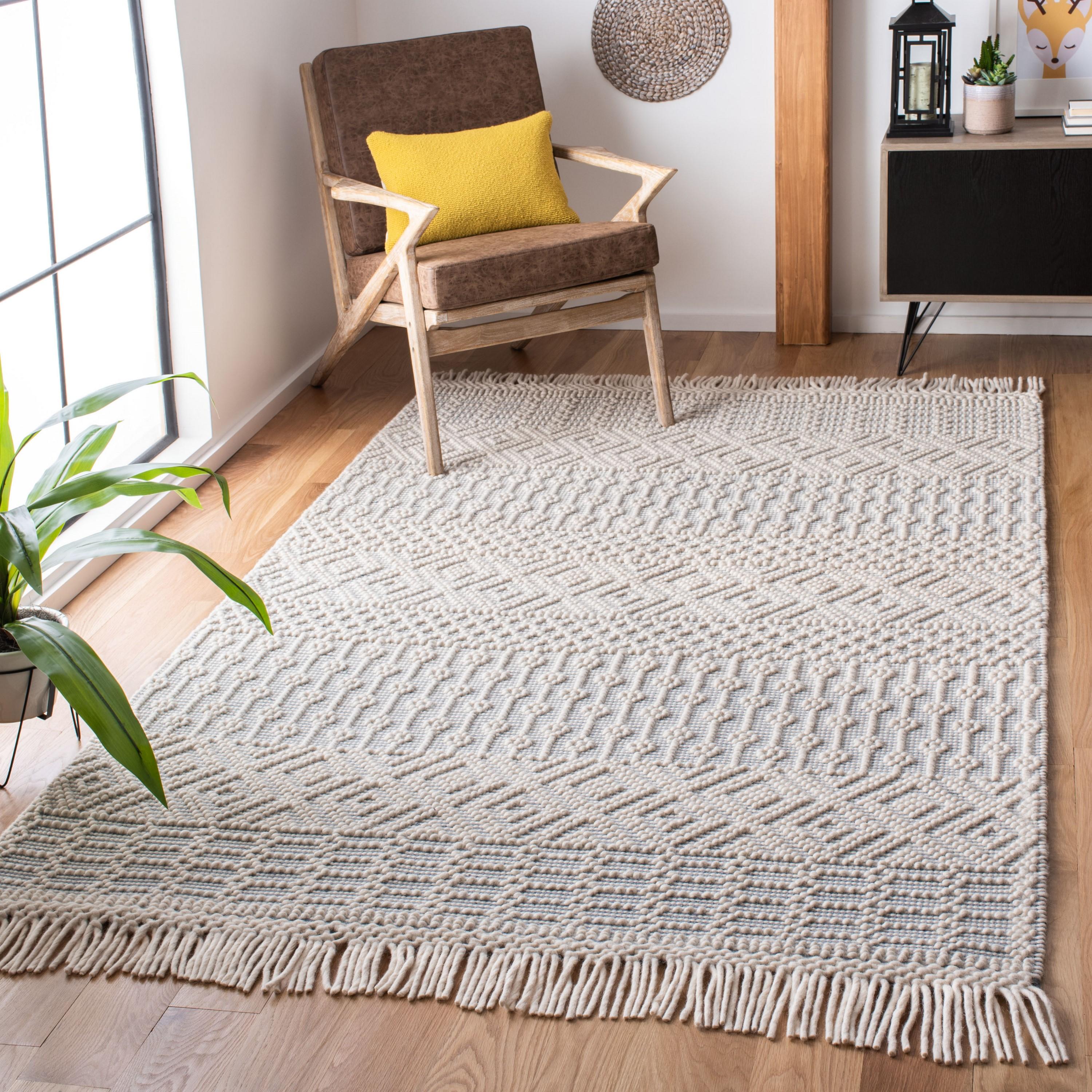 Natura NAT852 Hand Loomed Area Rug - Ivory/Grey - 3'x5' - Safavieh.