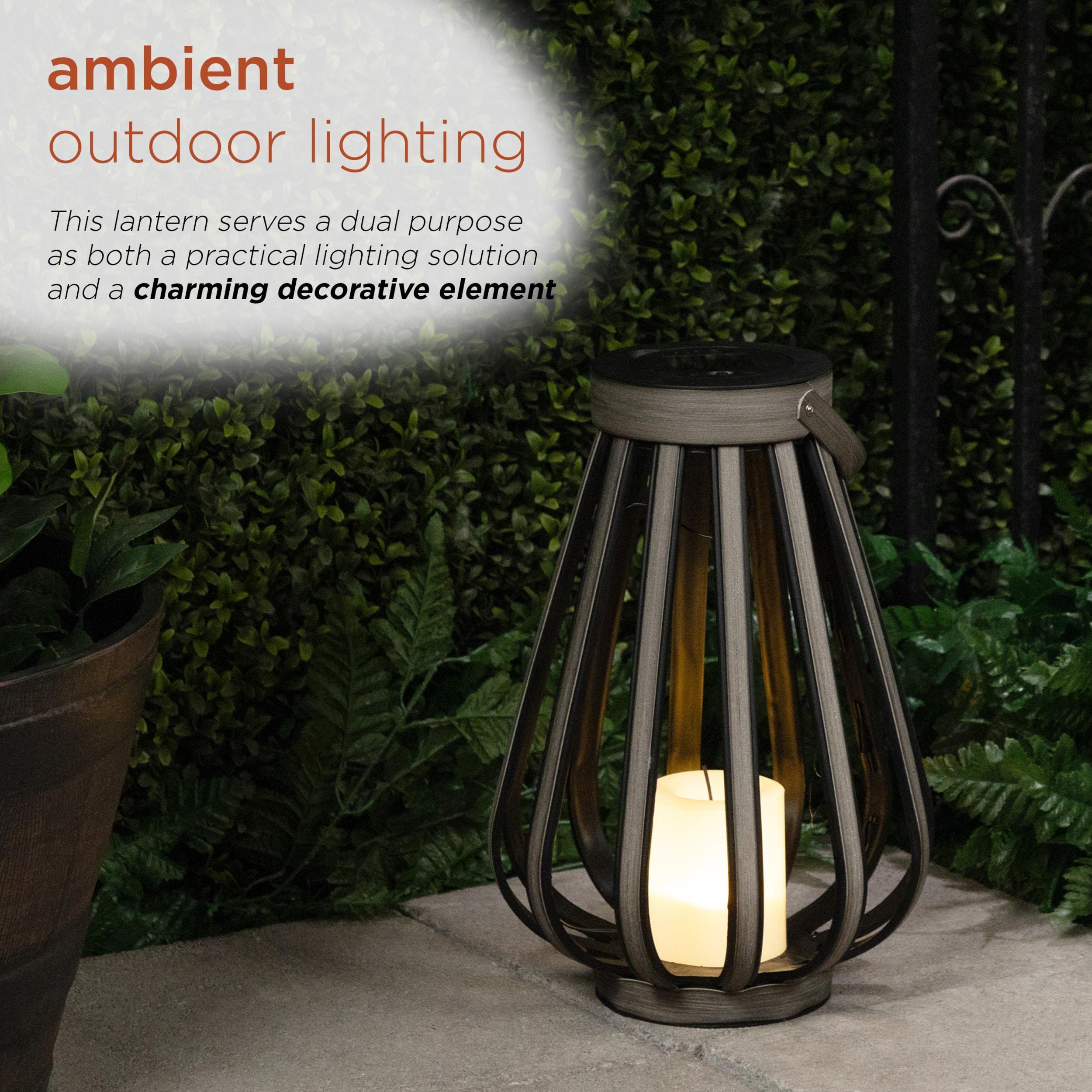 Alpine Solar Decorative Plastic Lantern w/ LED Light