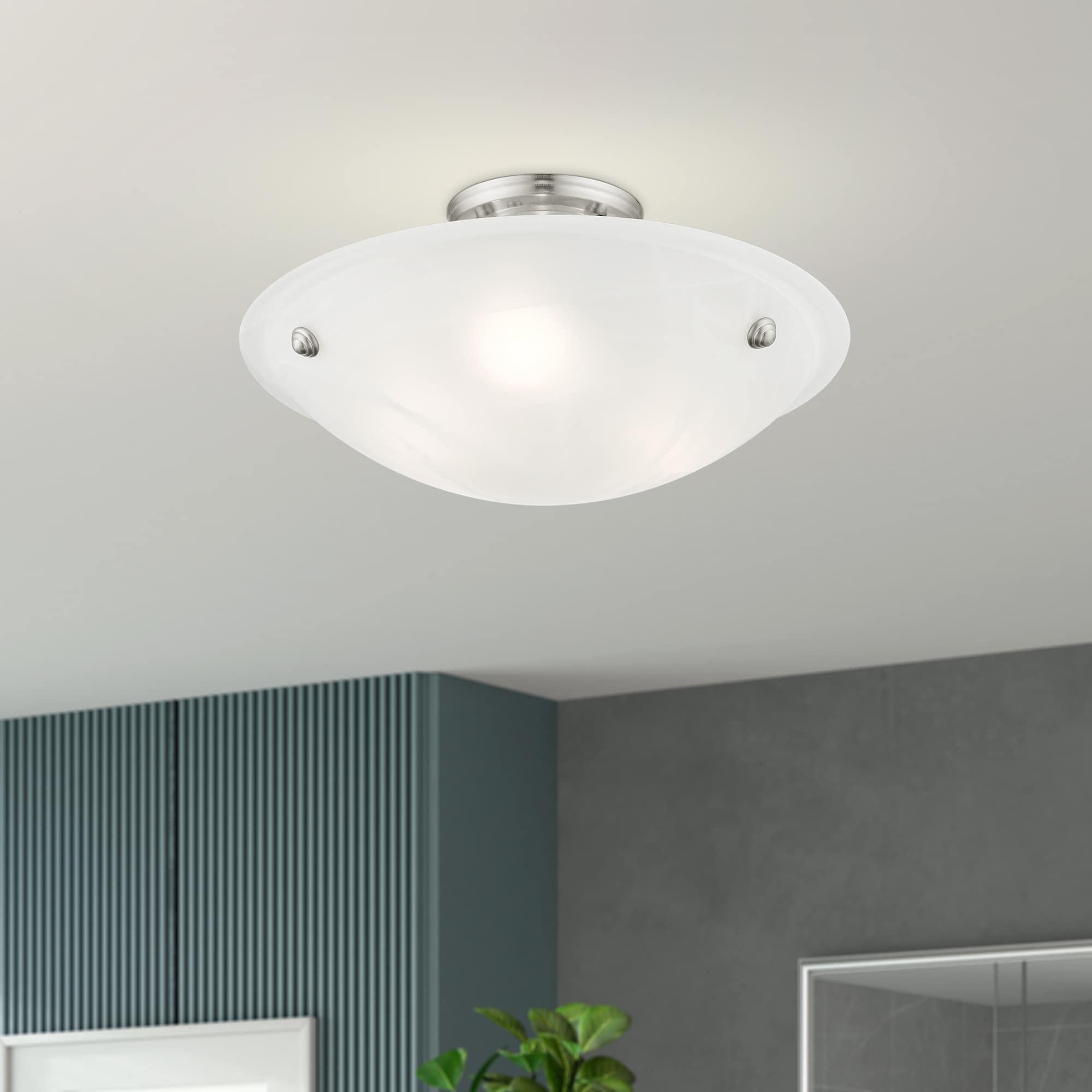 Livex Lighting - Oasis - 3 Light Flush Mount in Contemporary Style - 16 Inches