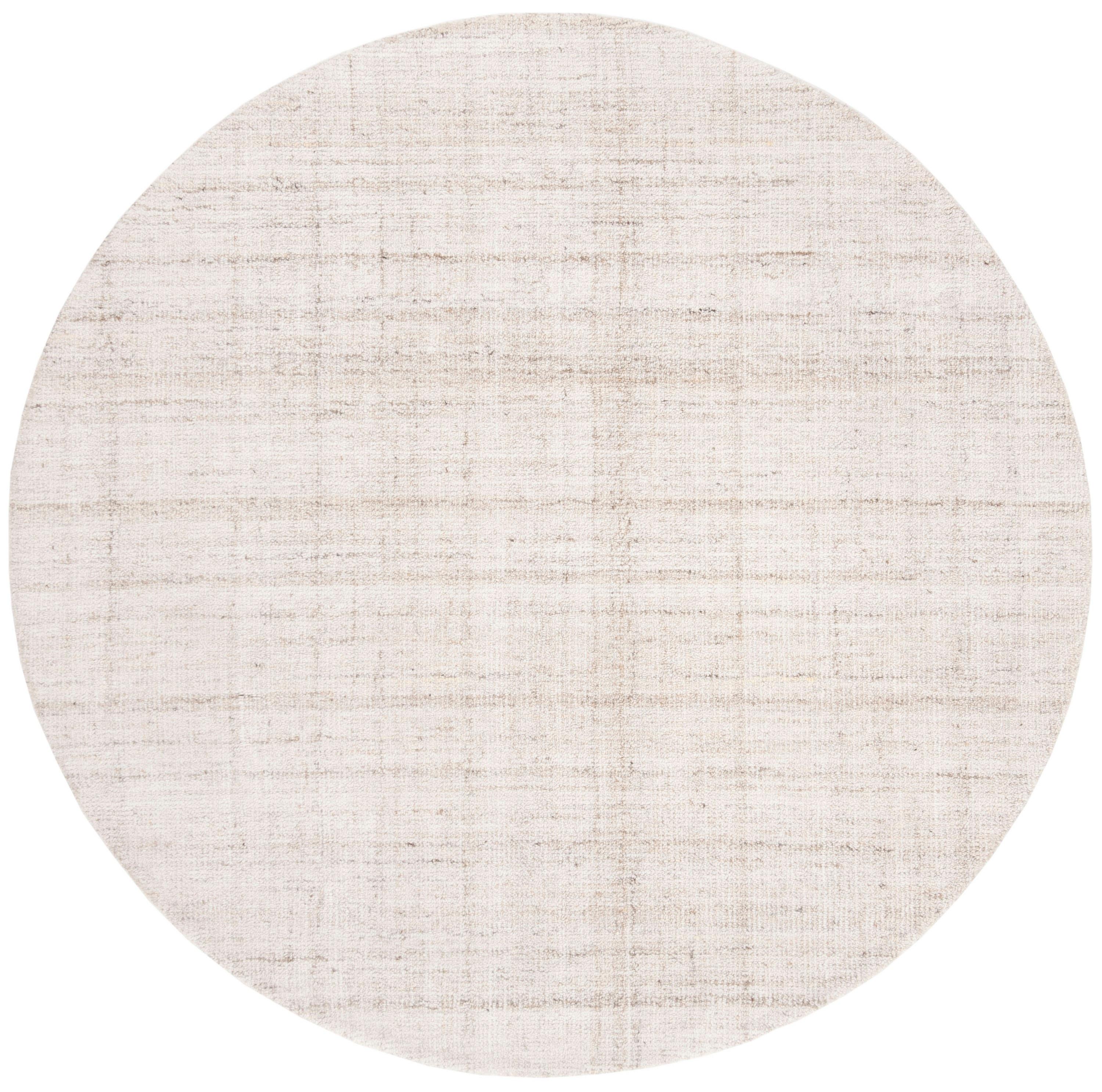 Abstract ABT141 Handmade Indoor Area Rug - Ivory/Beige - 4' Round - Safavieh