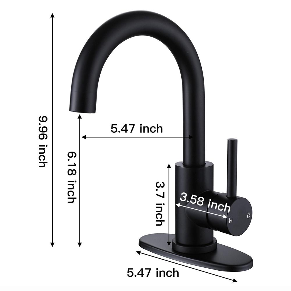 VIBRANTBATH Single-Hole Single-handle Bathroom Faucet 6025-Black