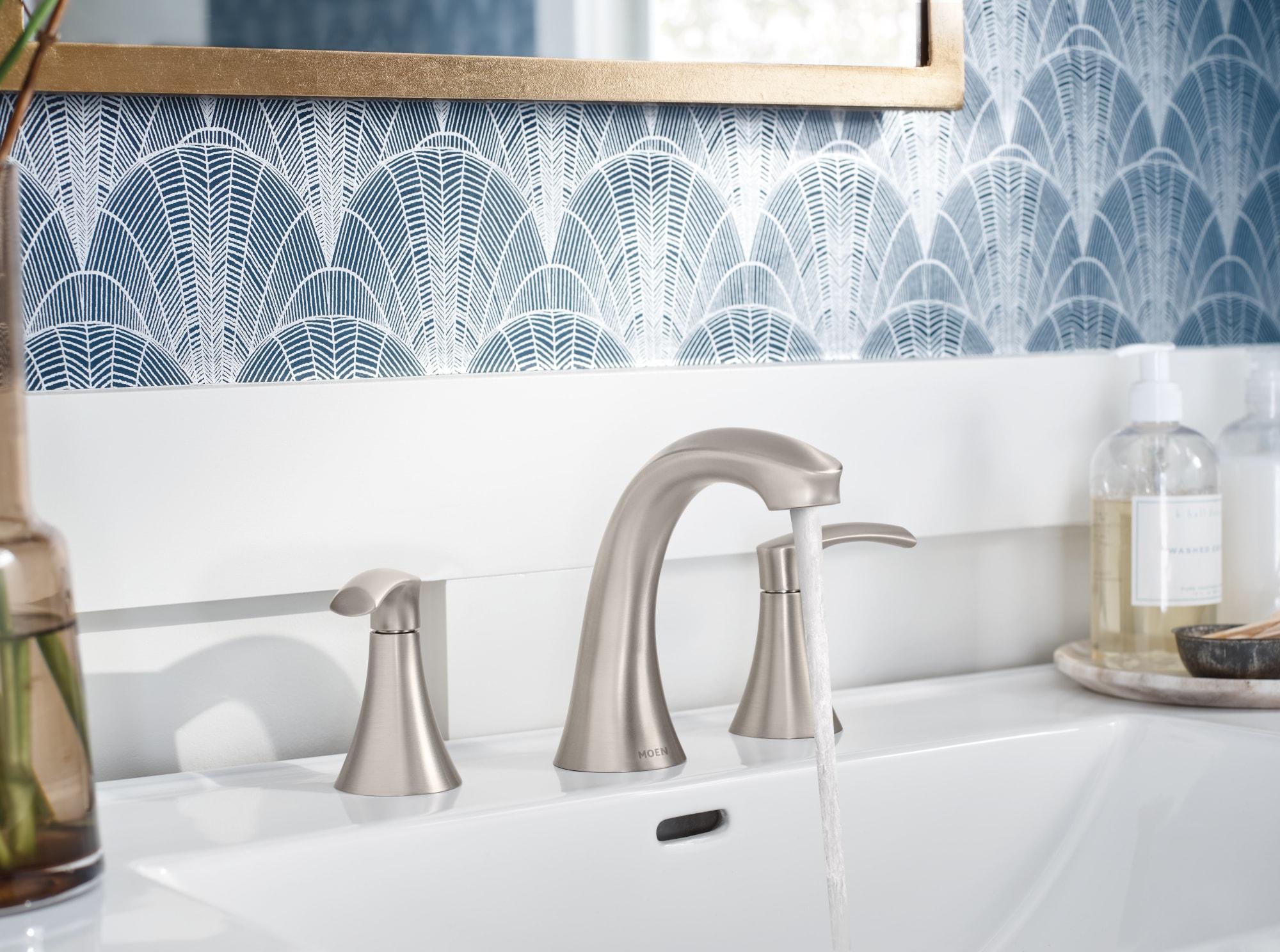 Graeden Transitional Brushed Nickel 2-Handle High-Arc Bathroom Faucet