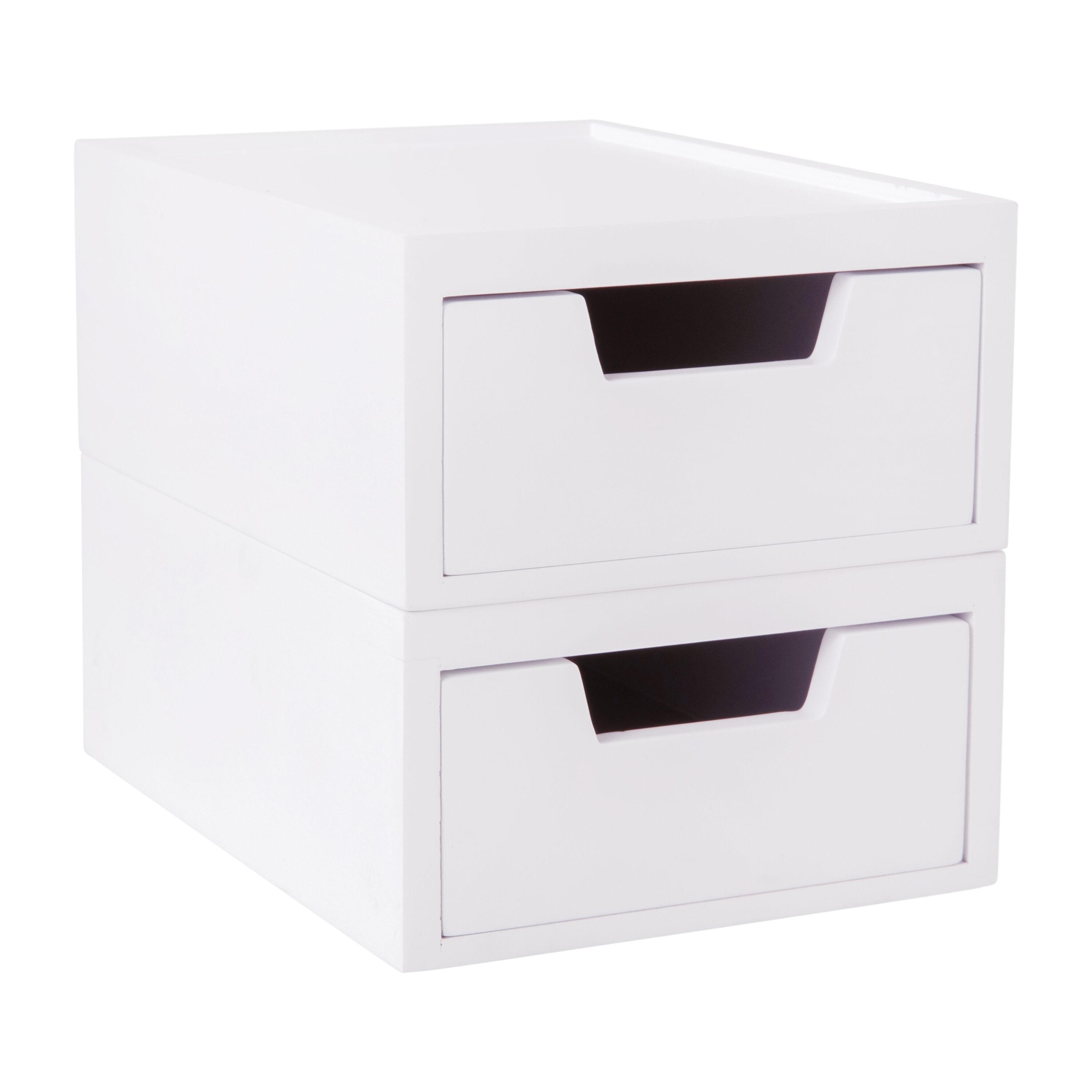 Thomas Martha Stewart Wooden Storage Boxes With Pullout Drawers (Set of 2)