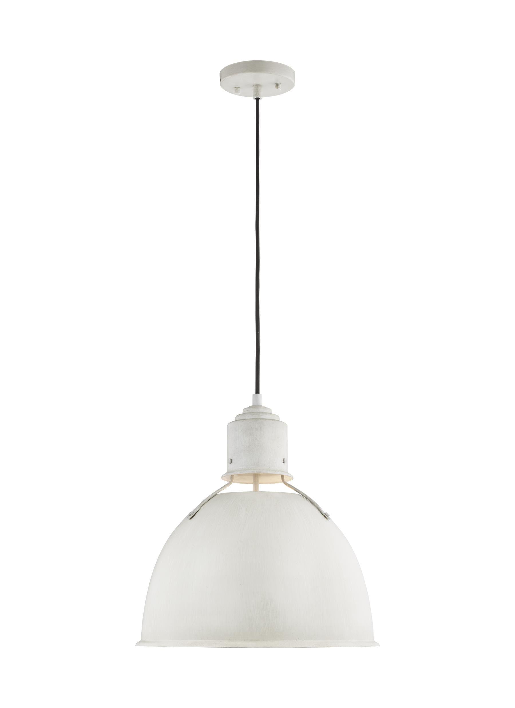 Antique White Aluminum Indoor/Outdoor Pendant Light