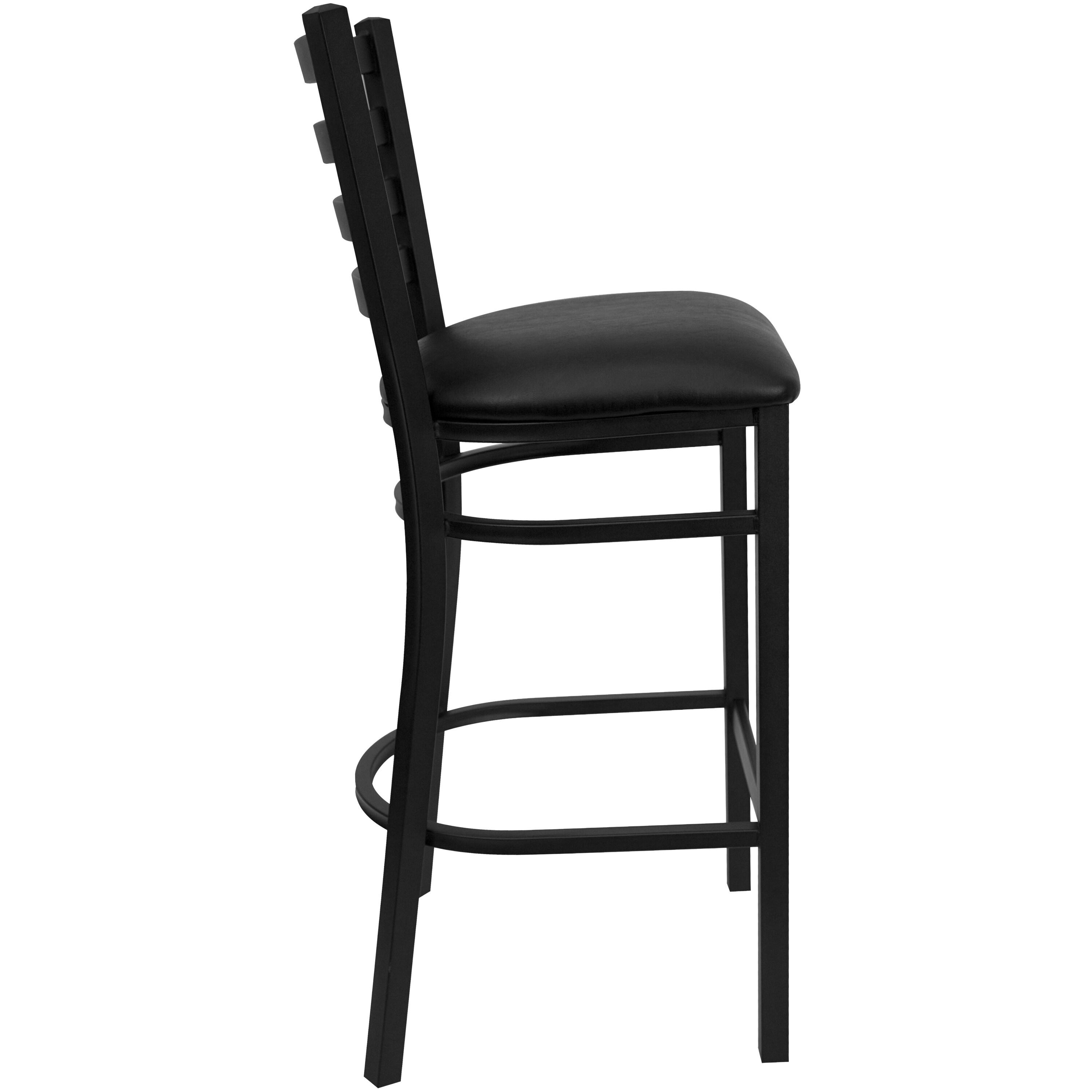 Brixton Hercules Series Ladder Back Metal Restaurant Barstools by Flash Furniture