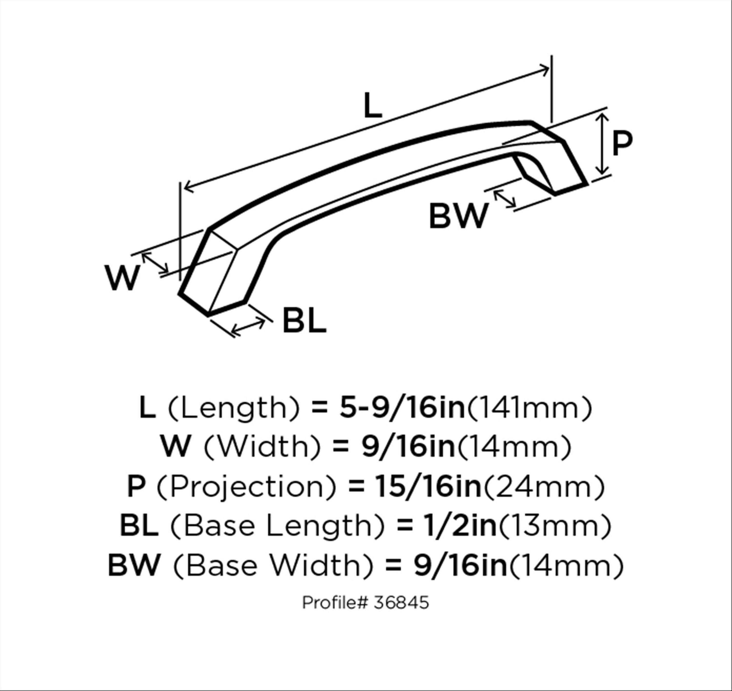 Amerock Premise 5-1/16 inch (128mm) Center-to-Center Satin Nickel Cabinet Pull