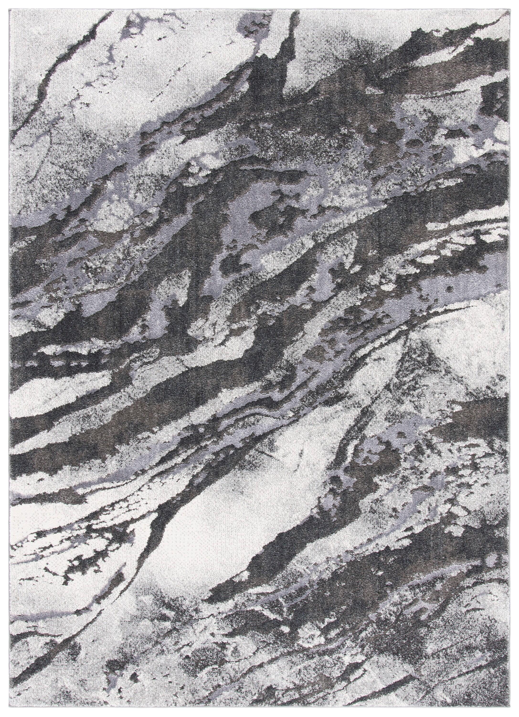 Pacific PFC865 Power Loomed Indoor Accent Rug - 4'5"x6'5" - Dark Grey/Light Grey - Safavieh