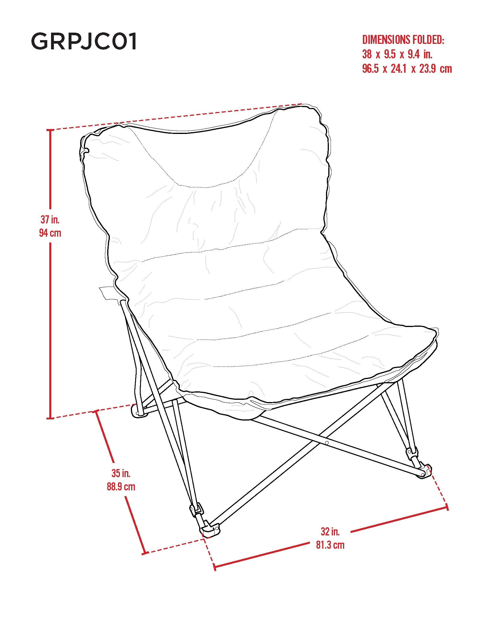 Camp & Go Portable Camping Chair with Retractable Cup Holder, Multicolor Stiped