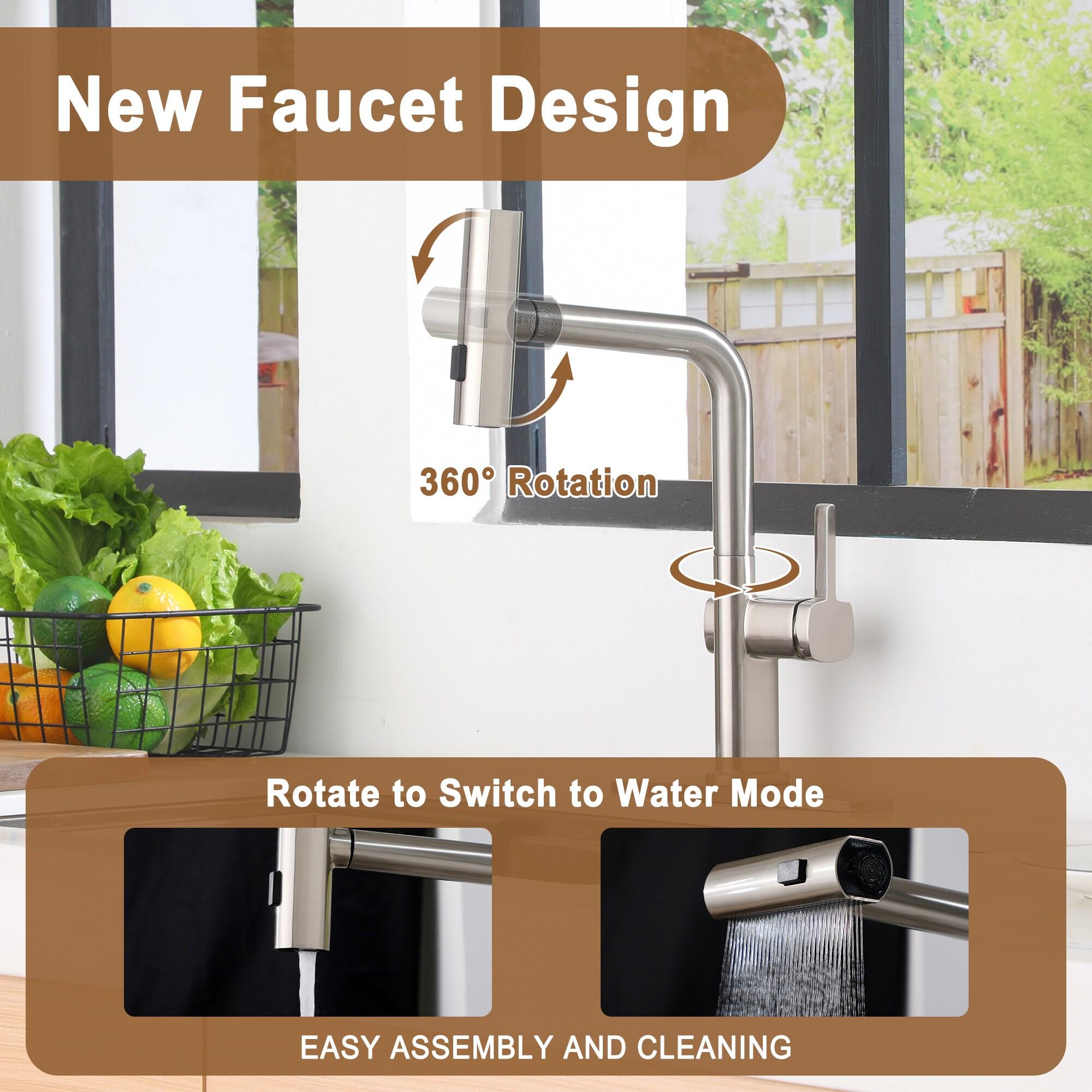 Mondawe Pull Down Kitchen Faucet