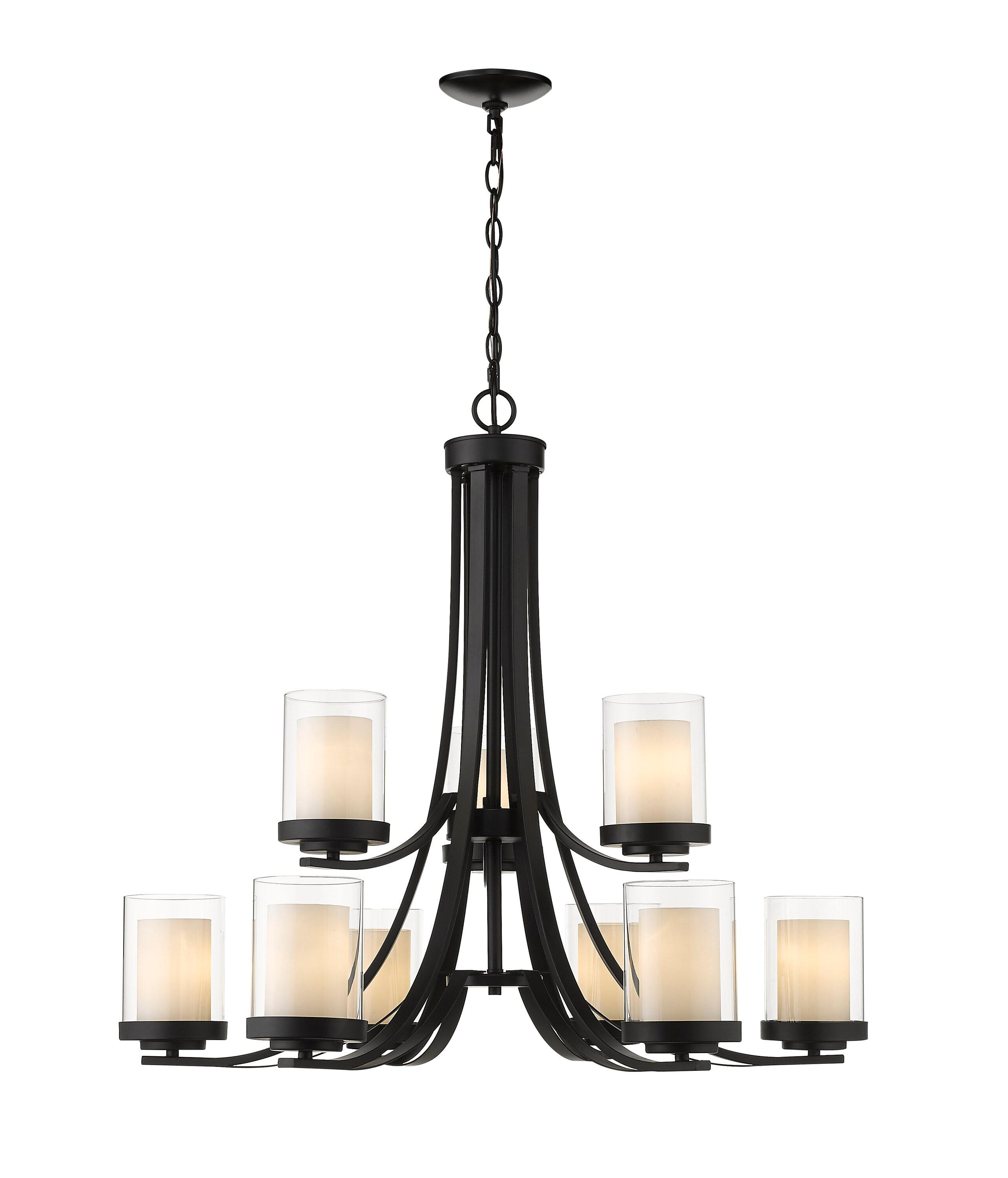 Z-Lite Willow 9 - Light Chandelier in  Matte Black