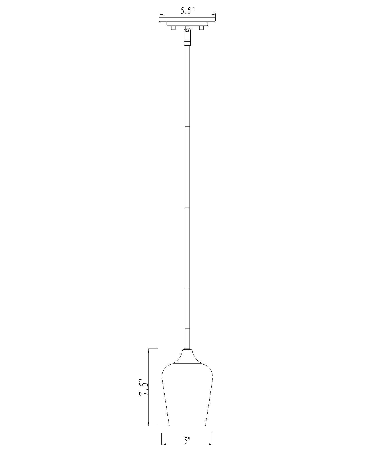 Z-Lite Joliet 1 - Light Pendant in  Brushed Nickel