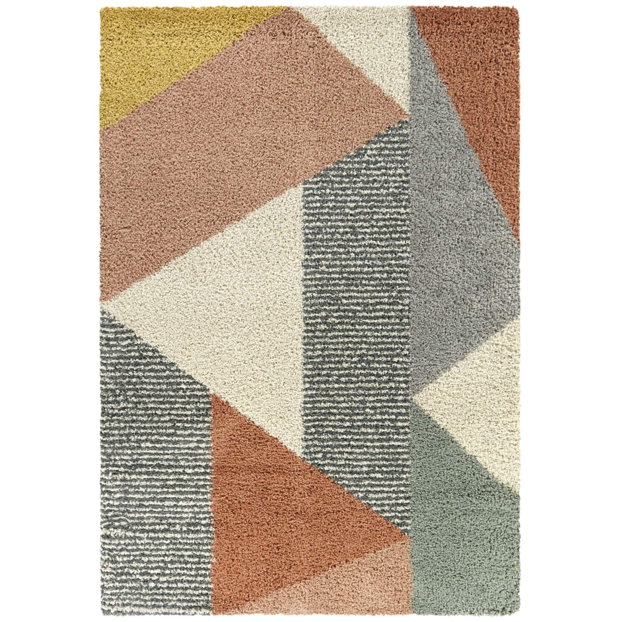 5'3"x7' Merril Mid-Century Modern Geometric Rug Pink - Balta Rugs: Indoor Shag, Fade & Stain-Resistant, OEKO-TEX Certified