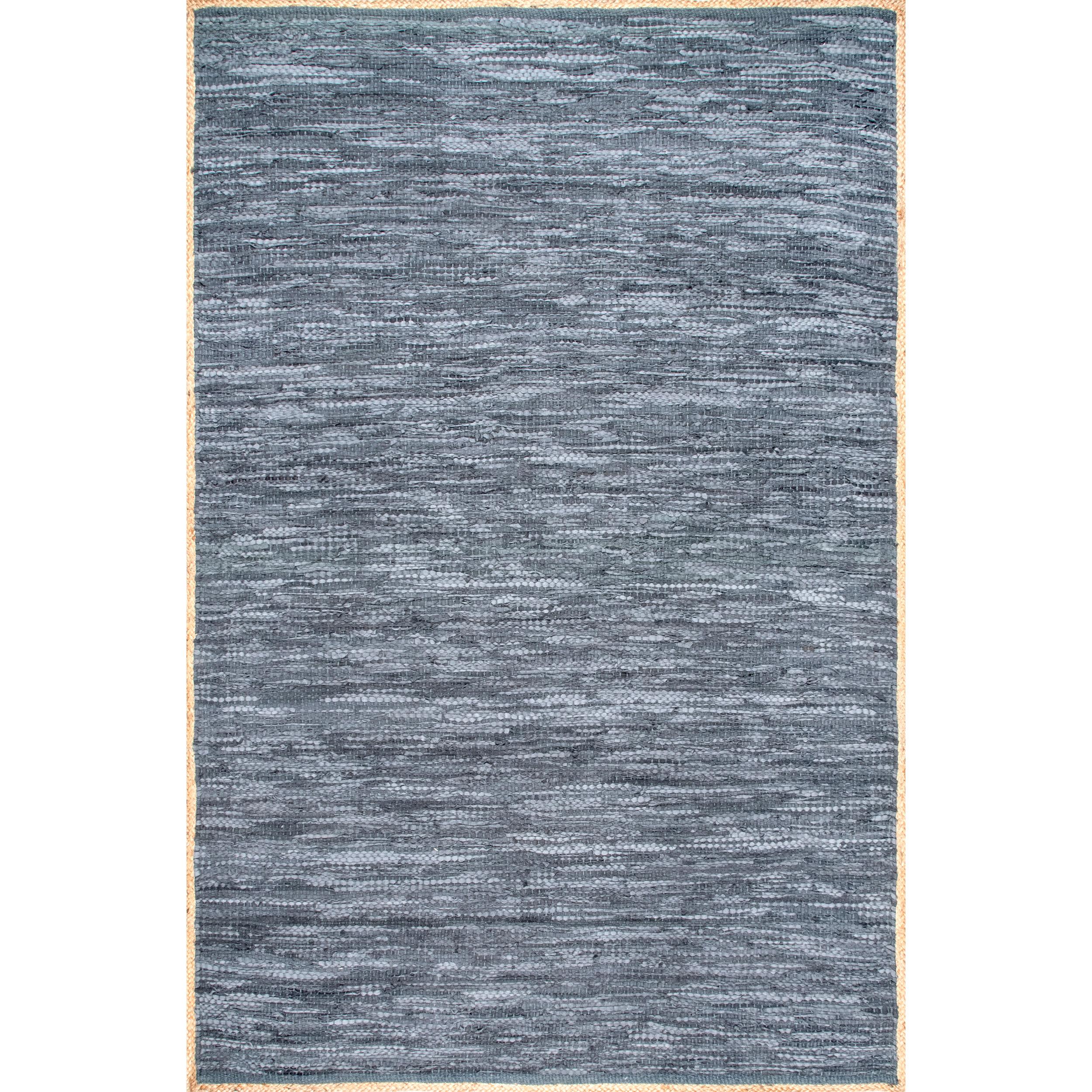 Nuloom Sabby Hand Woven Leather Flatweave Indoor Area Rug, 5' x 8'