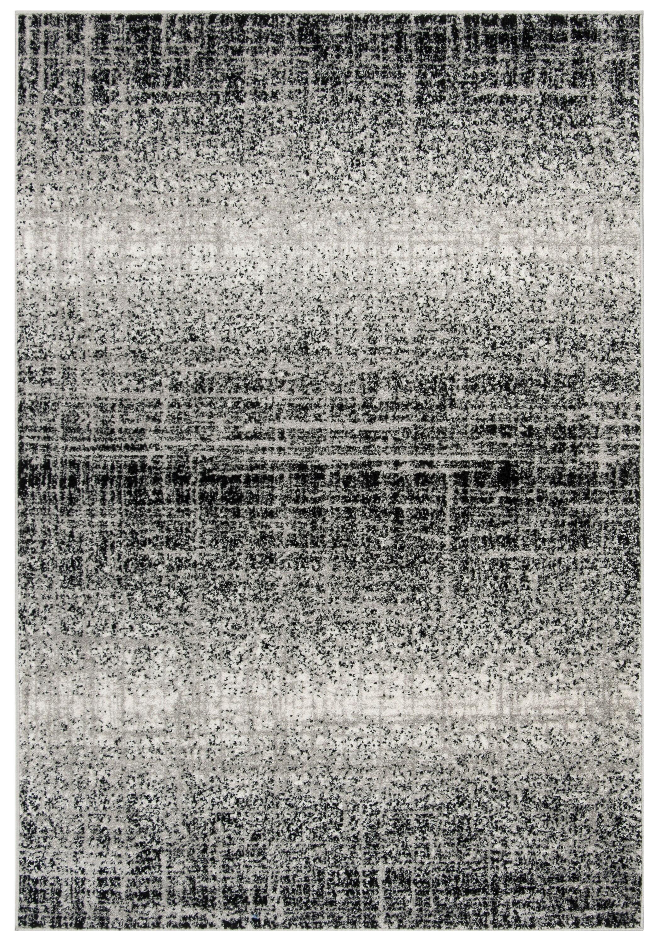 Adirondack ADR116 Machine Made Indoor Area Rug - Silver/Black - 5'-1"x7'-6" - Safavieh