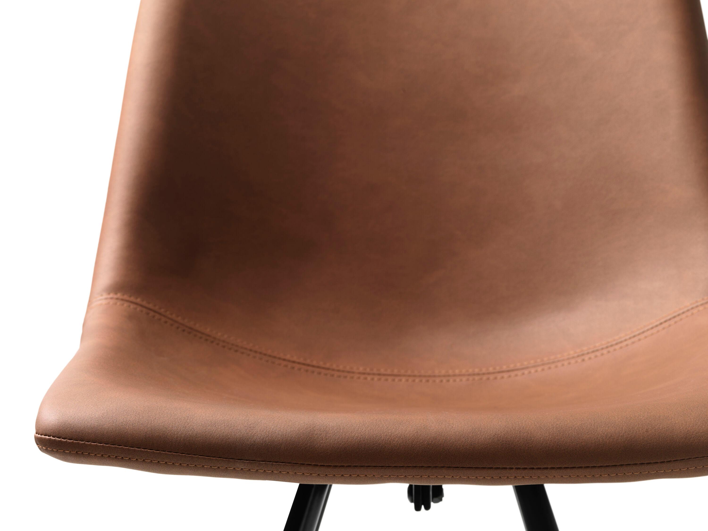 Unique Furniture 18.5''H Polyurethane Upholstered Dining Chair in Tan (Set of 2)