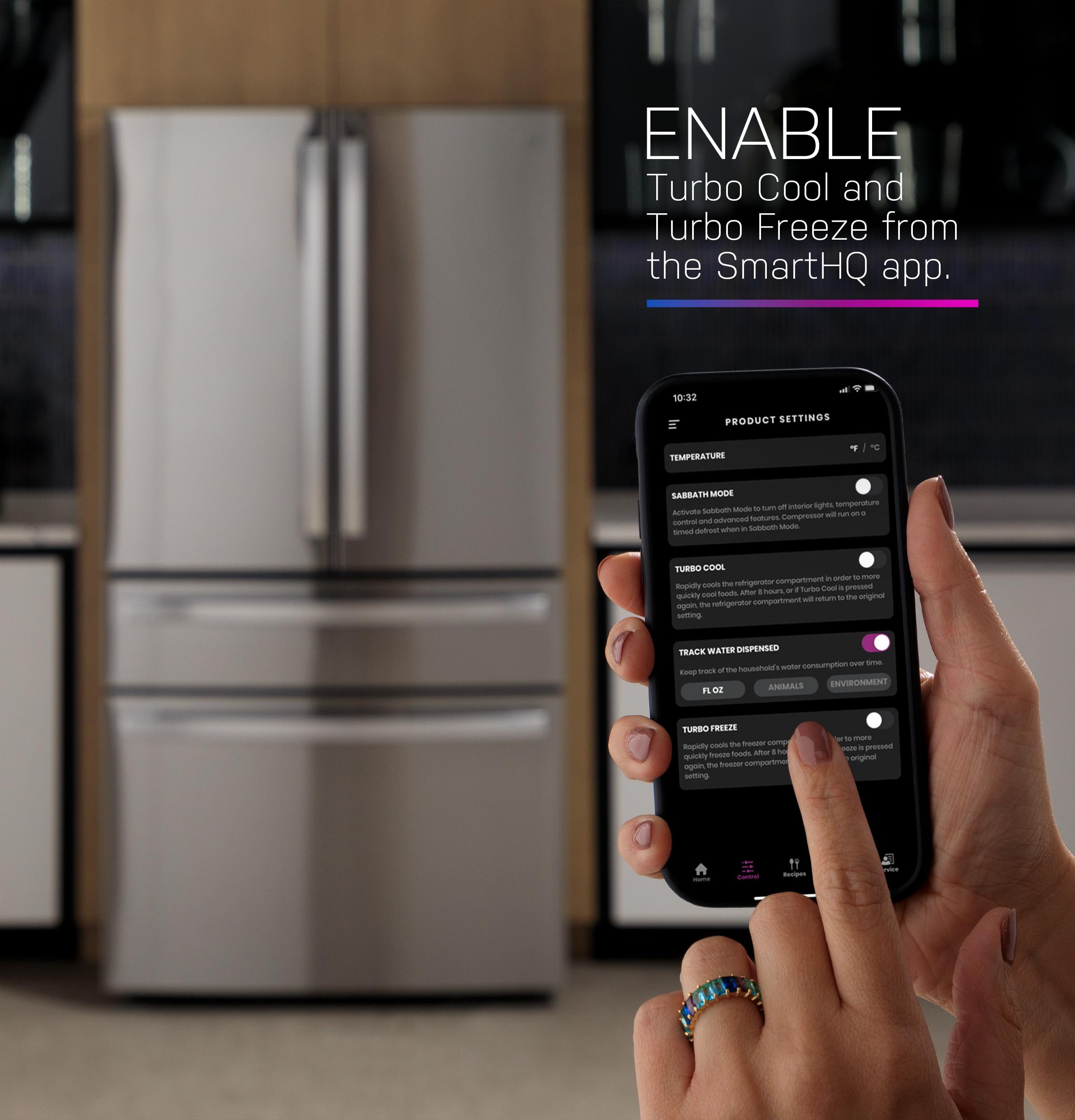 GE Profile™ Series Energy Star Smart 29 Cu. Ft. Fingerprint Resistant 4-Door French-Door Refrigerator