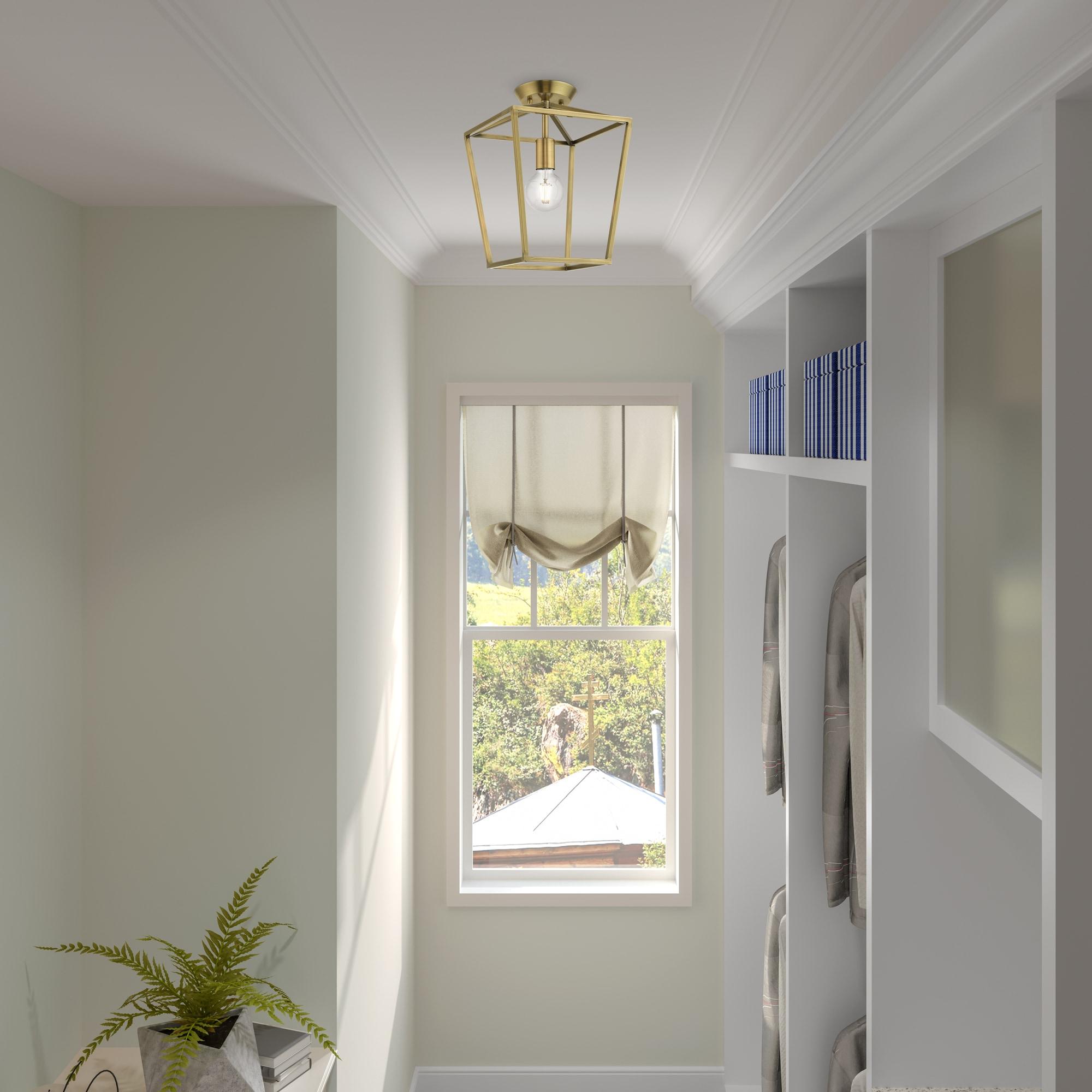 10 Sq. inch 1 Light Convertible Lantern Pendant Lighting Fixture