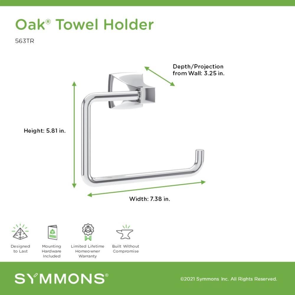 Oak Wall Mounted Bathroom Towel Ring