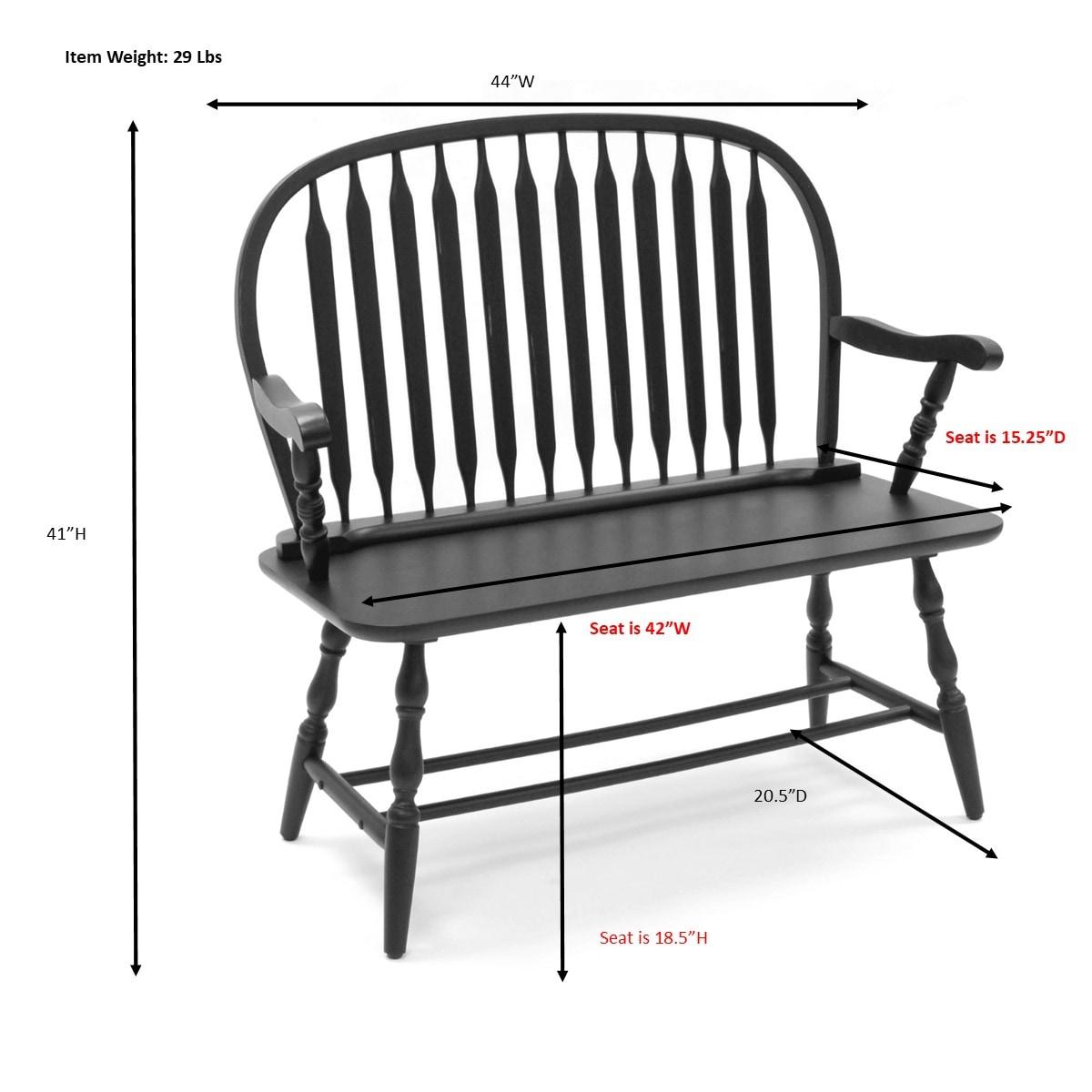 Carolina Living Mosley Windsor Bench Elm