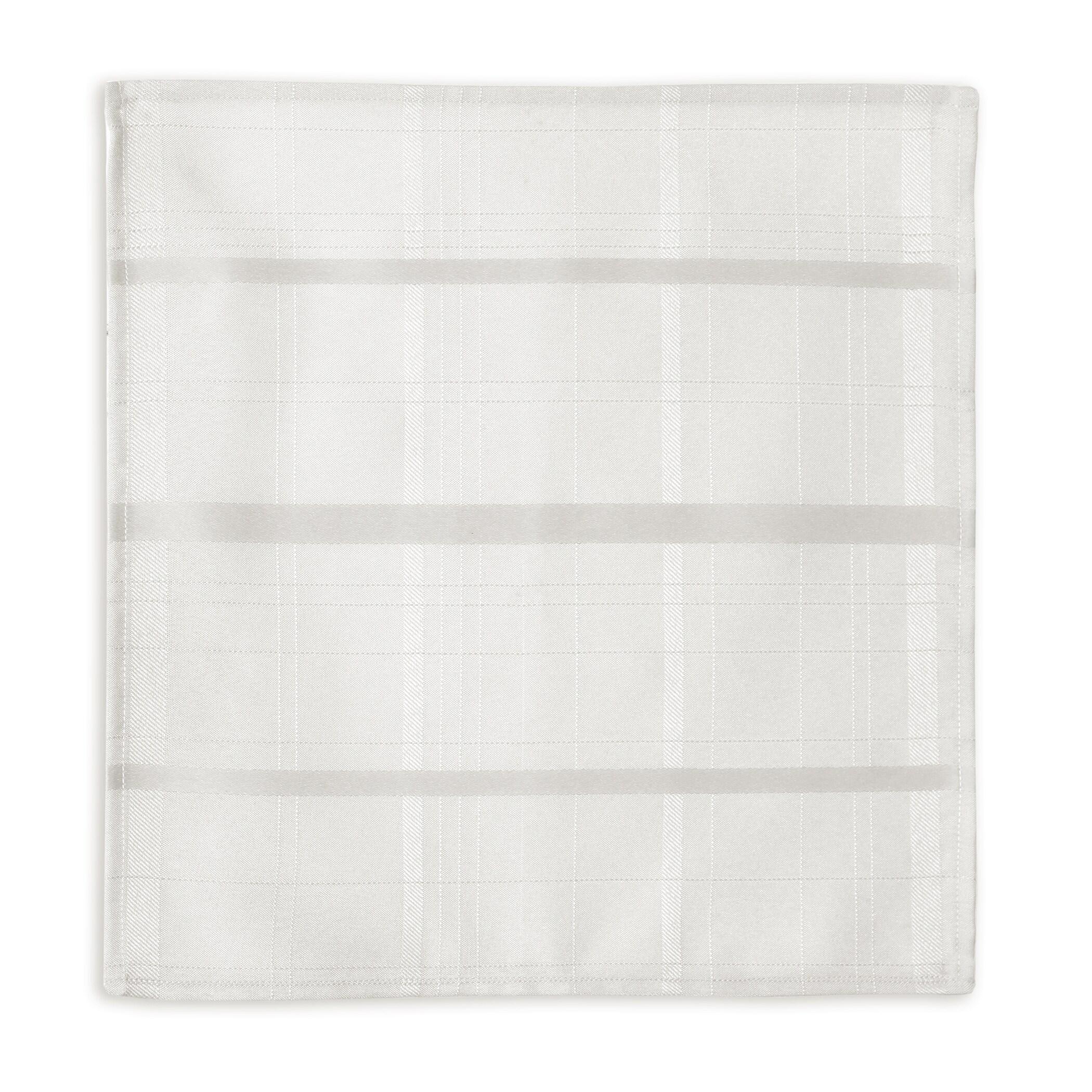 Elegance Plaid Stain Resistant Napkin Set of 4 - 17" x 17" - White - Elrene Home Fashions