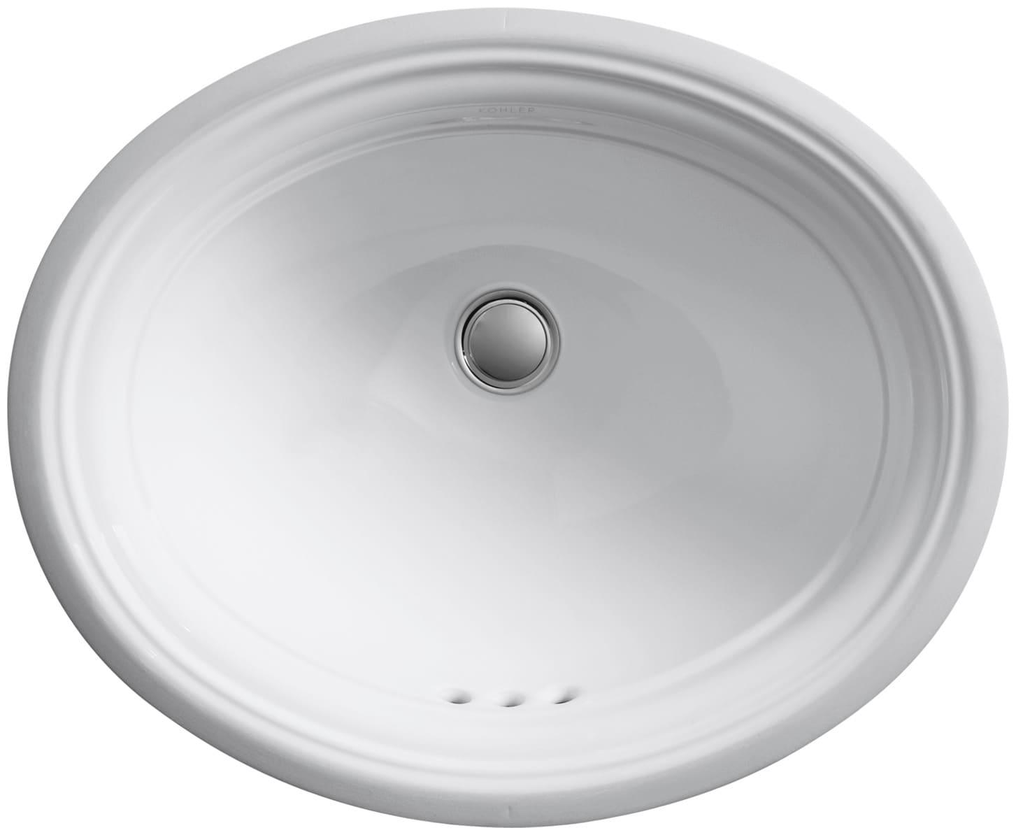 Devonshire Ceramic Oval Undermount Bathroom Sink with Overflow