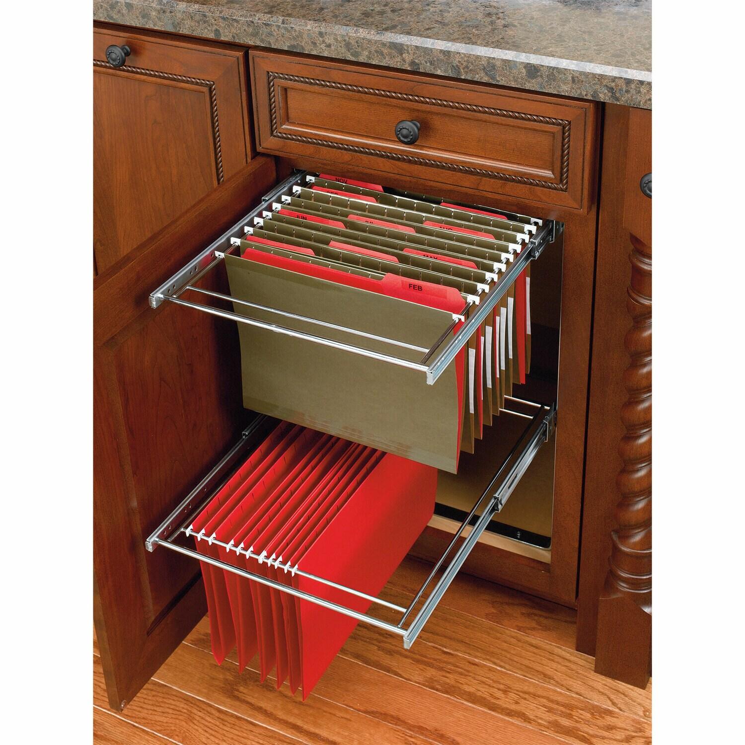 Rev-A-Shelf Tier Base Cabinet File Drawer Organizer System