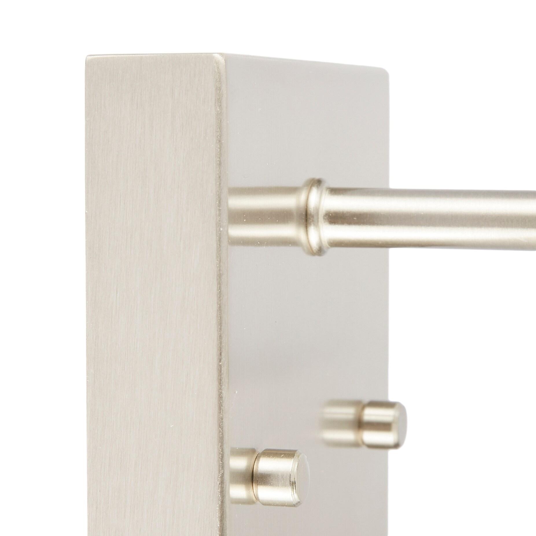 Alturas 4.375 in. Brushed Nickel Modern Contemporary Wall Sconce Vanity Light with Satin Etched Glass Shade
