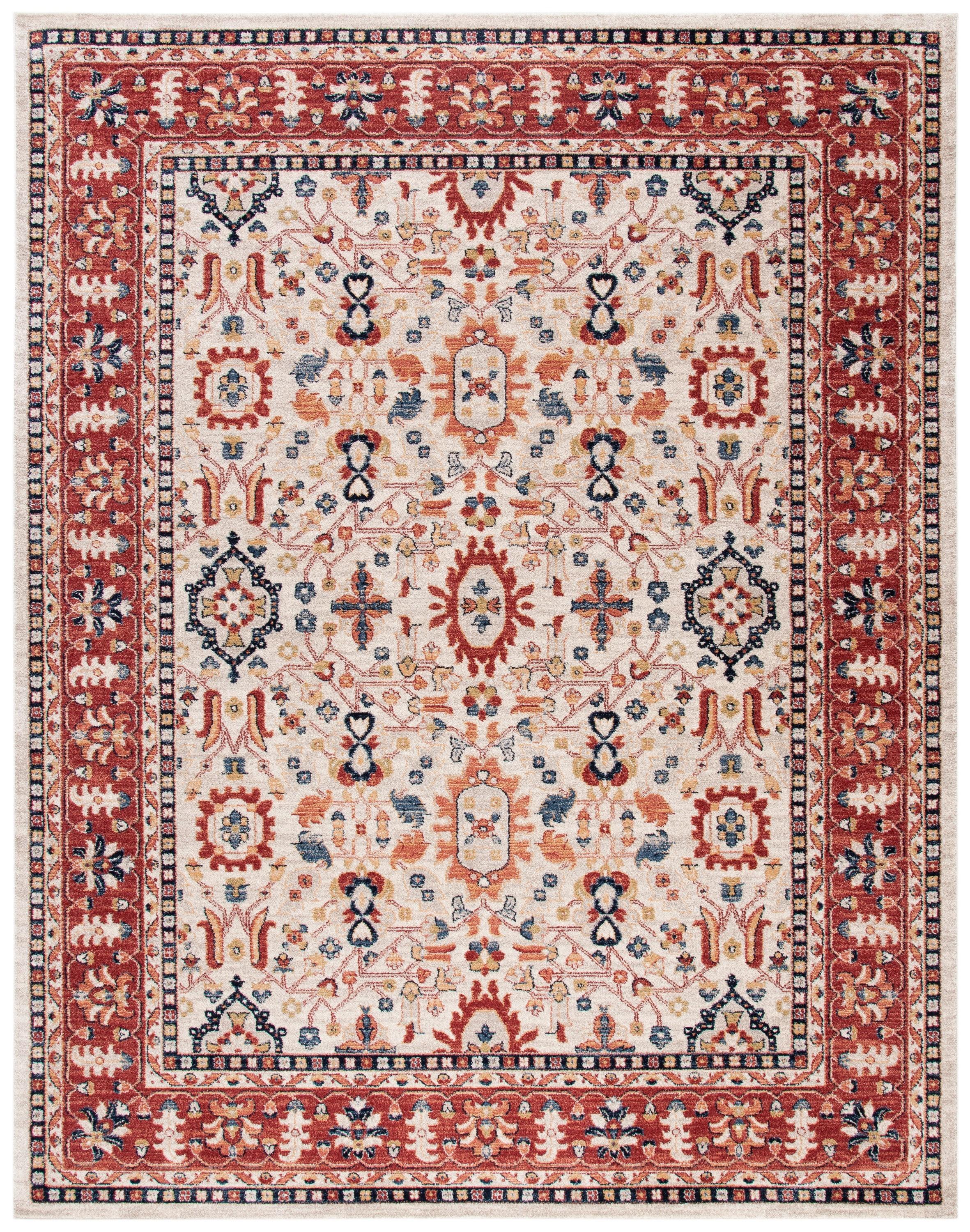 Charleston CHL412 Loomed Indoor Area Rug - Ivory/Red - 8'x10' - Safavieh