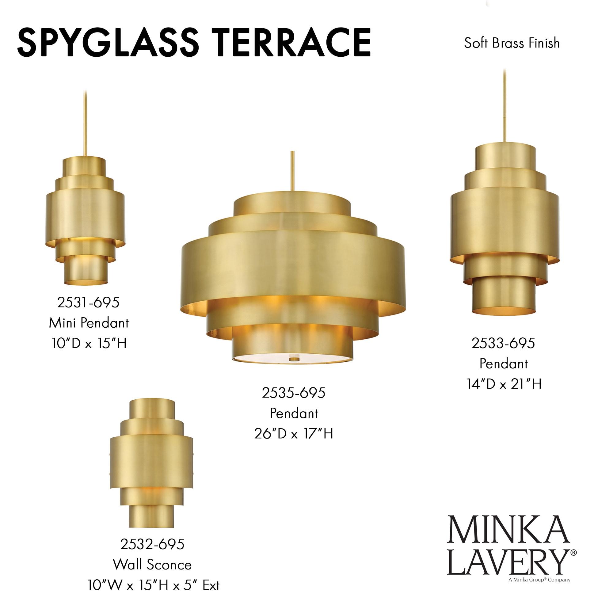 Minka Lavery 2531 Spyglass Terrace 10" Wide Mini Pendant - Brass